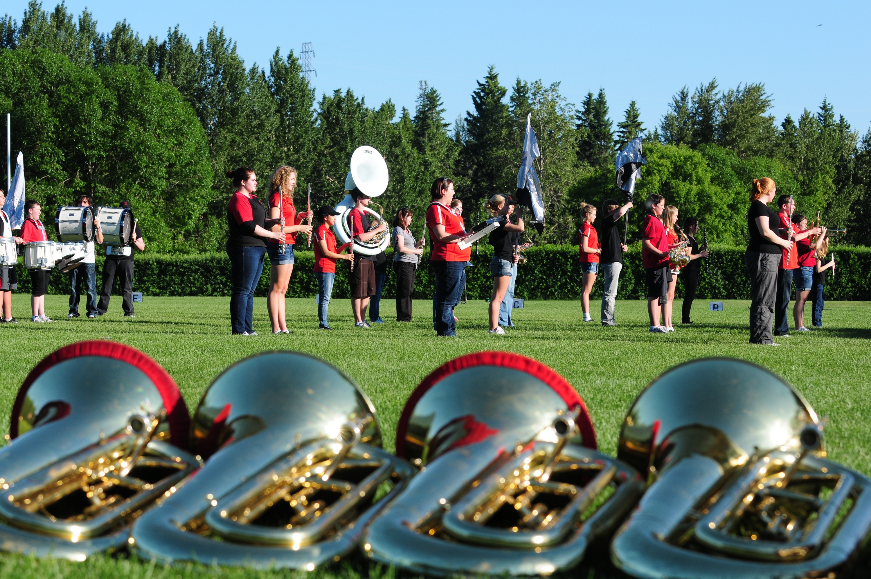 MAKING MUSIC- The Red Deer Royals hosted another band all the way from Australia this past week at Great Chief Park where they performed separately and together.