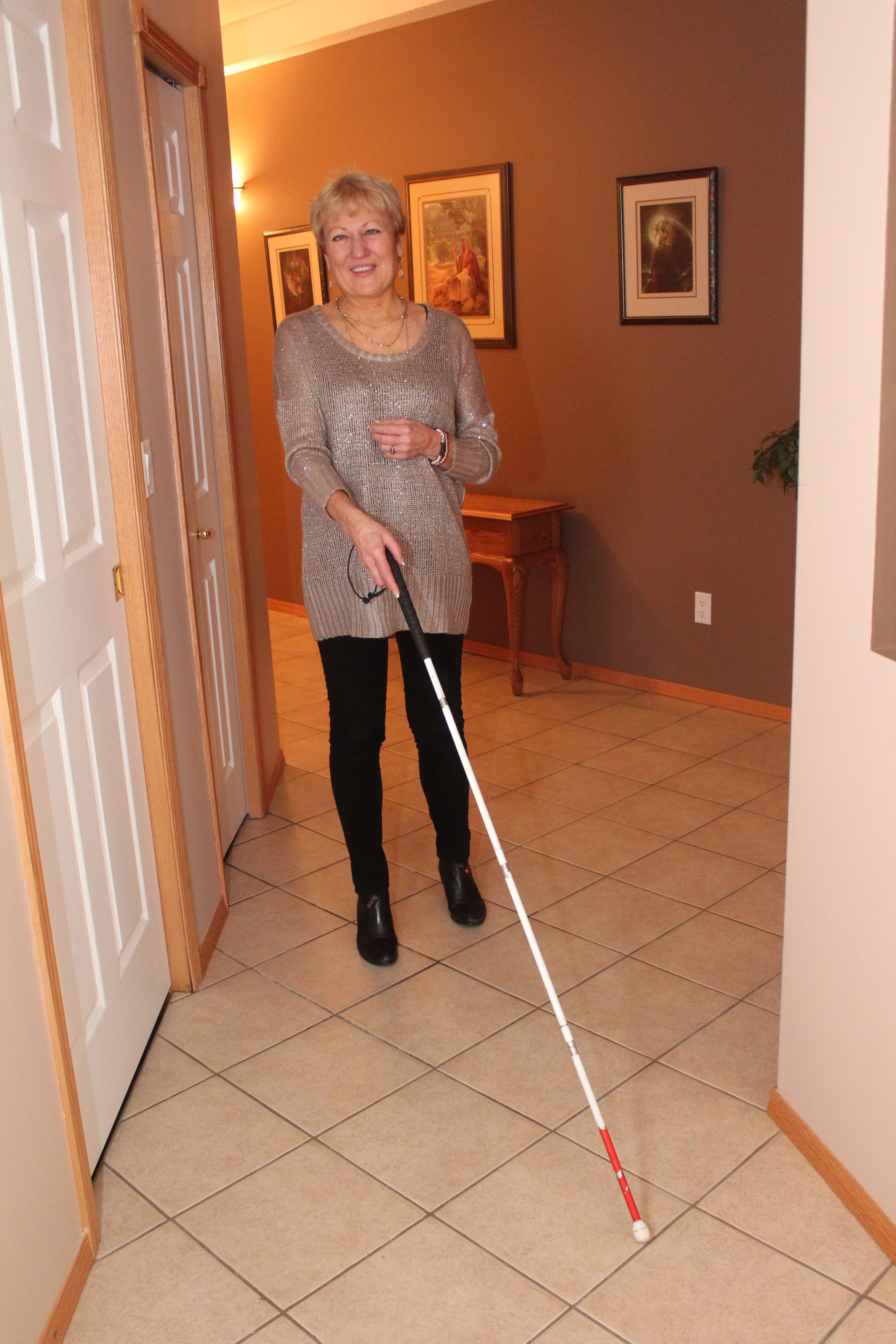 UNDAUNTED – Red Deer resident Kim Skibsted has been described as Canada’s first blind speech pathologist. She enjoys an active life in spite of her vision loss