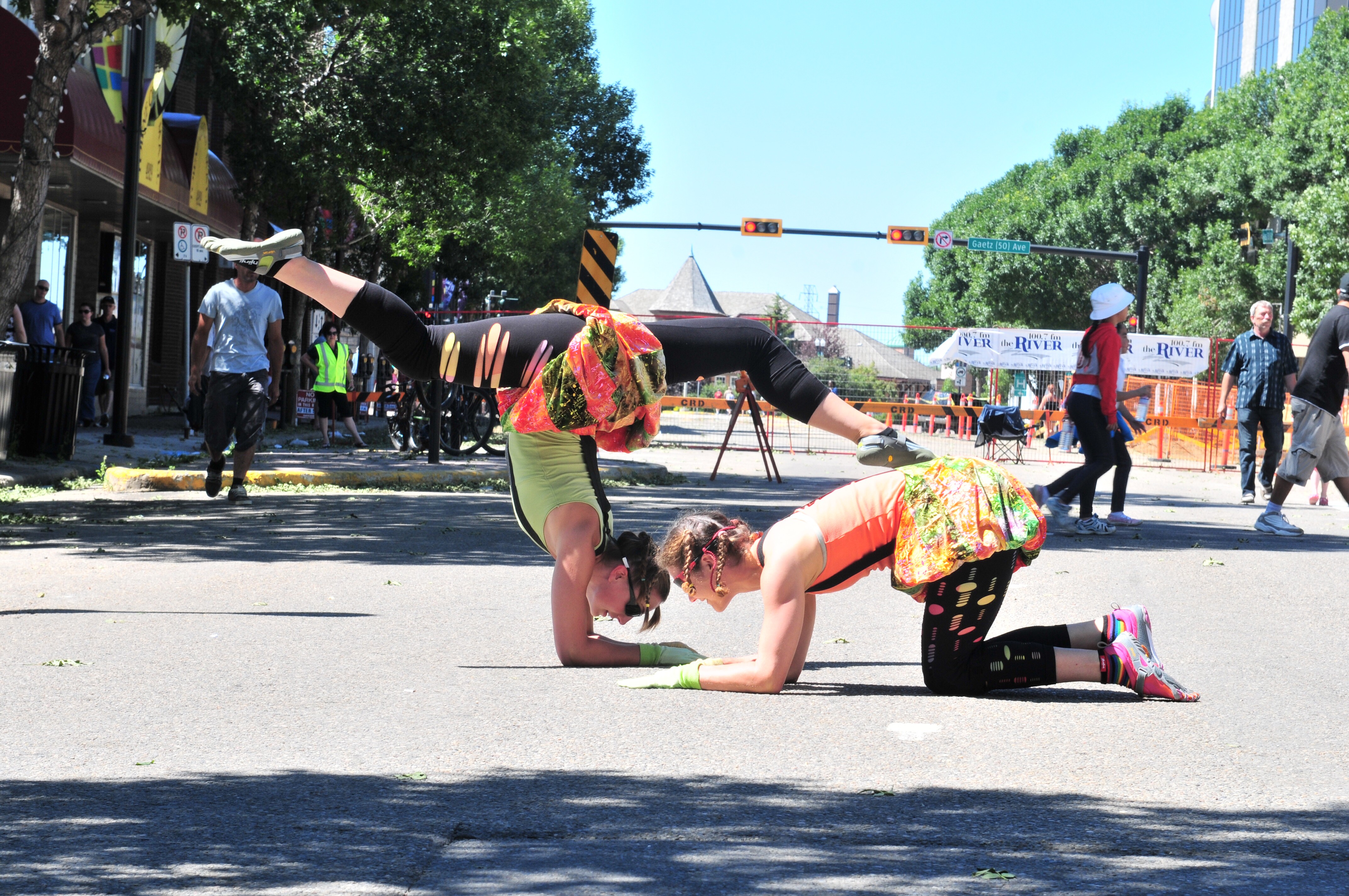 TALENT- Edmonton group Synergy shows off their acrobatic skills at CentreFest this past weekend downtown Red Deer.