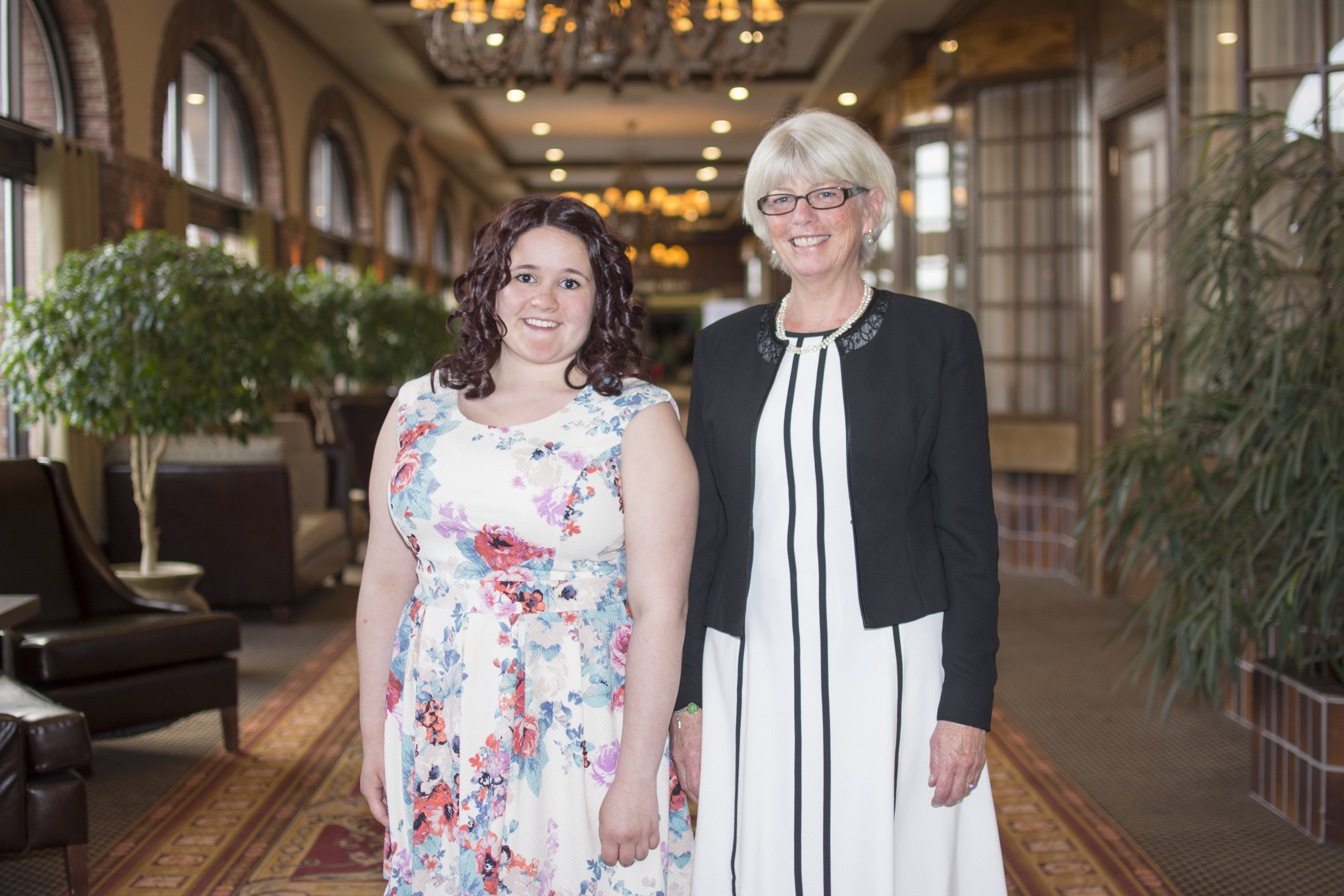 COMMUNITY RECOGNITION – The 2015 Young Citizen of the Year and Citizen of the Year were presented to Stephanie Aubuchon and Sheila Bannerman last week at the Rotary Clubs of Red Deer annual Citizen of the Year Gala held at the Sheraton Hotel and Conference Centre.