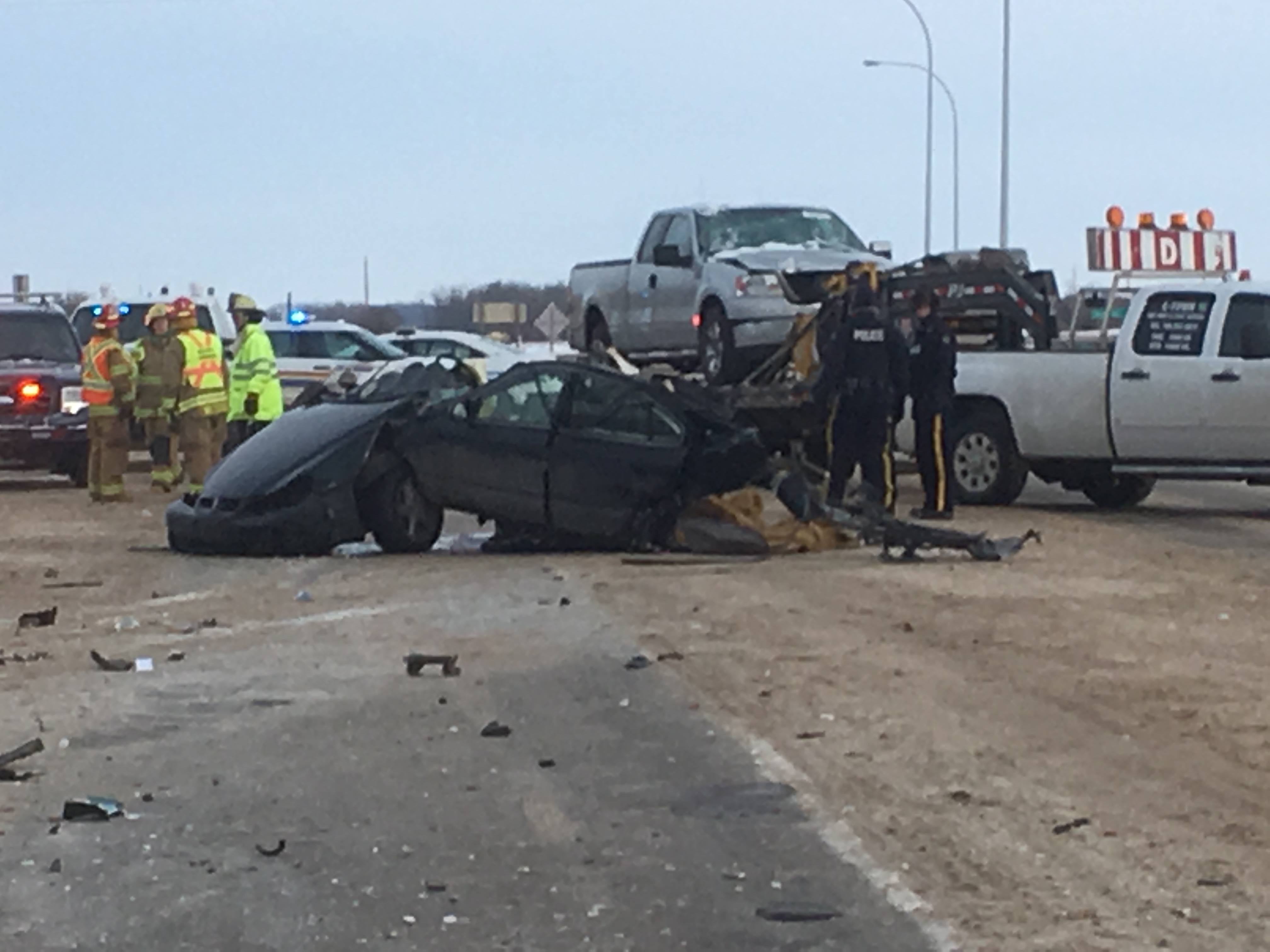 FATALITY - One person is dead after a multiple vehicle collision near Penhold Monday morning. Innisfail RCMP continue to investigate.