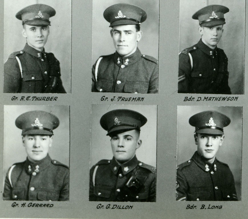 IN THE FIRE - Gunner Horace ‘Gerry’ Gerrard (lower left) with some of his comrades in the 78 Battery