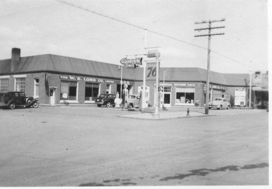 EARLY DAYS- W.E. Lord General Motors dealership on the northwest corner of Gaetz Ave. and 49 St.
