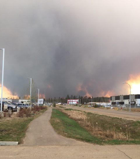 DEVASTATION - Pictured here is the wild fire in Fort McMurray on Tuesday afternoon.