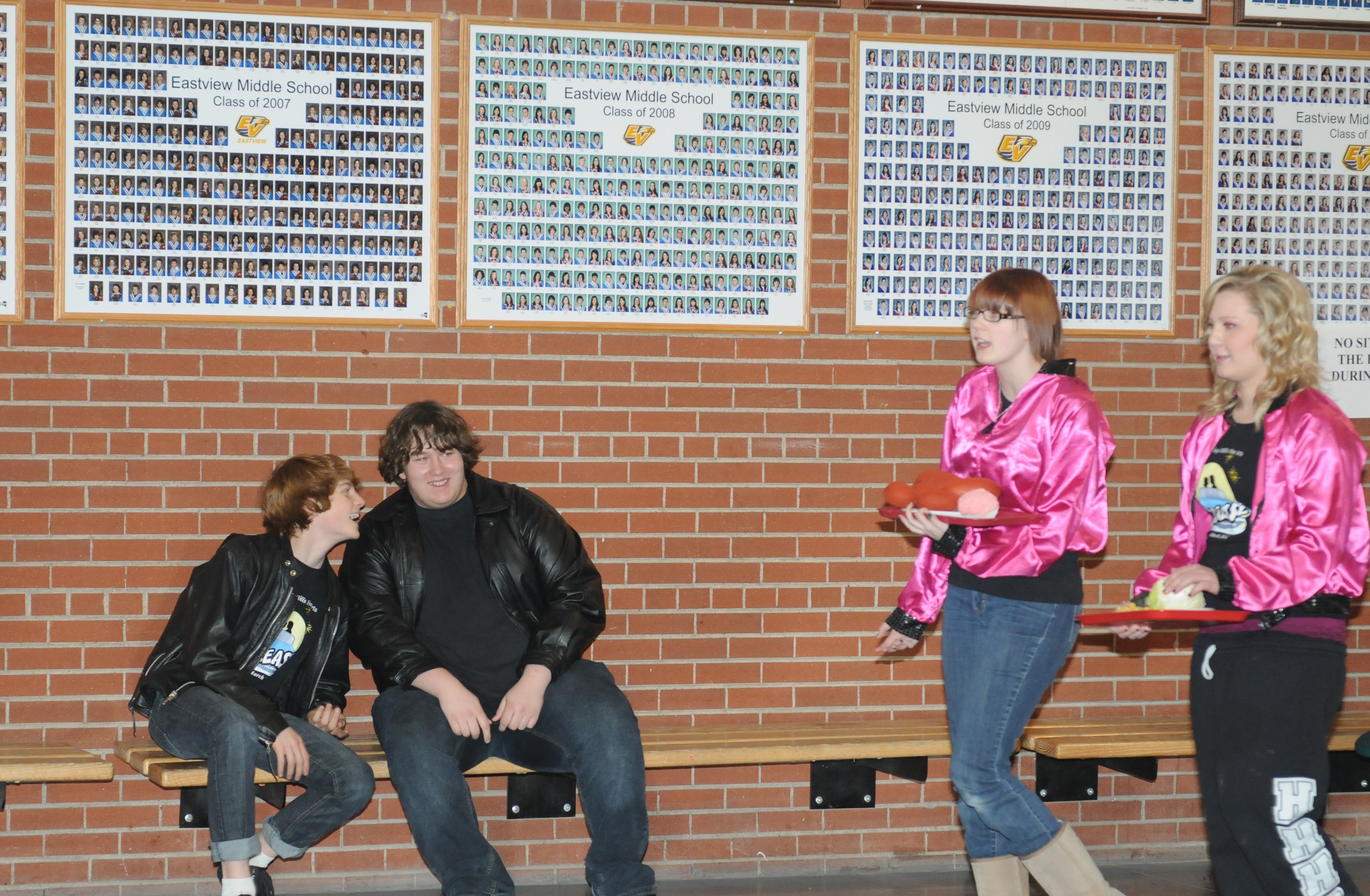 GREASE- Members of Hunting Hills High School practice for their upcoming play Grease at Eastview Middle School recently. The play is set for March.