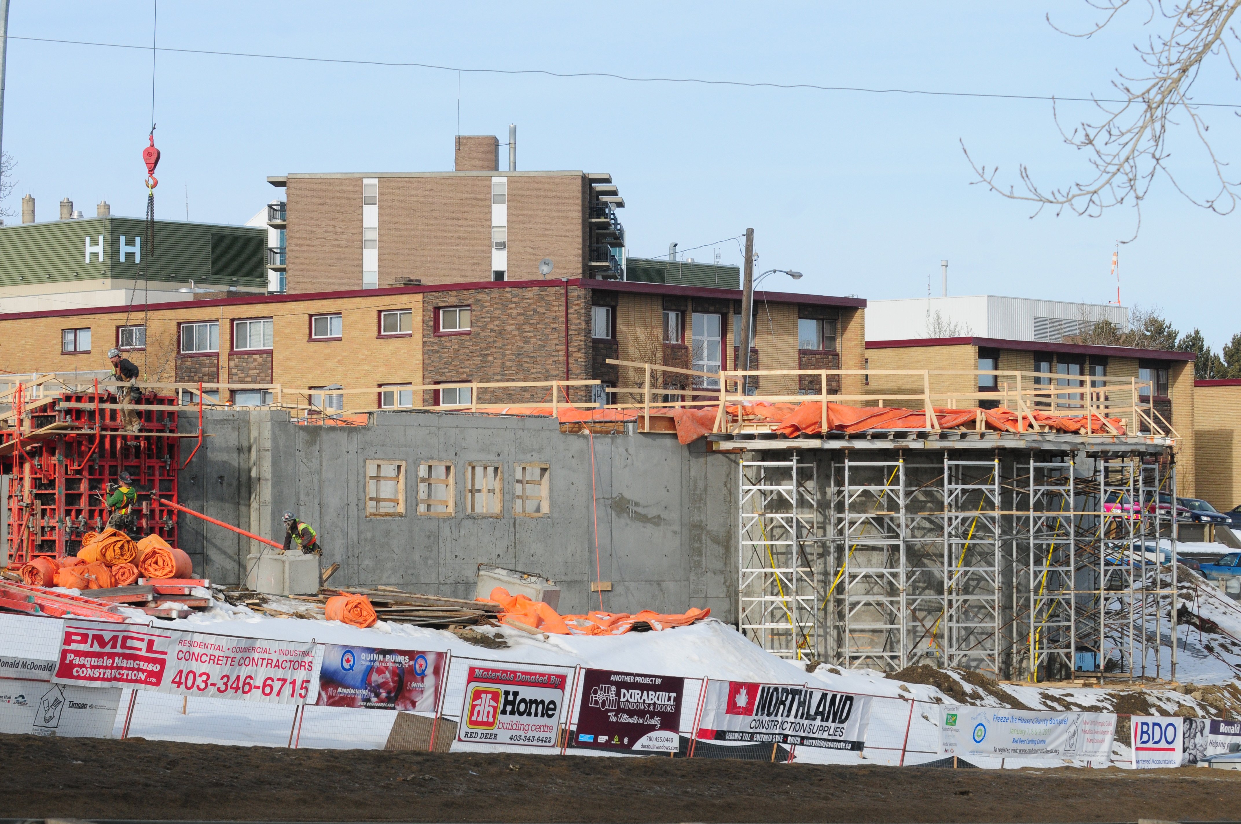 TAKING SHAPE- Construction on the Ronald McDonald House moves forward as fundraising efforts continue. The facility is expected to be completed this fall.