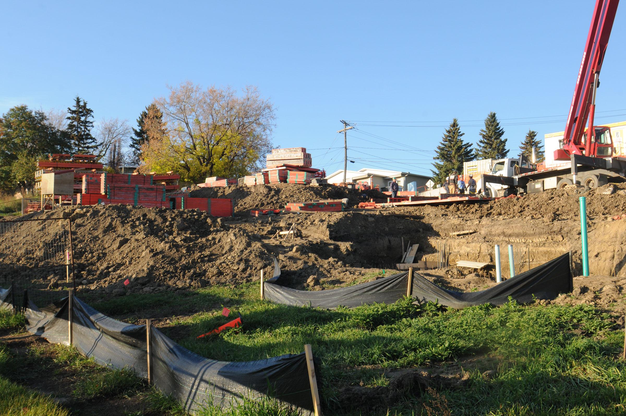 CONSTRUCTION-Work continues at the Gaetz Ave. site of the new Ronald McDonald house.