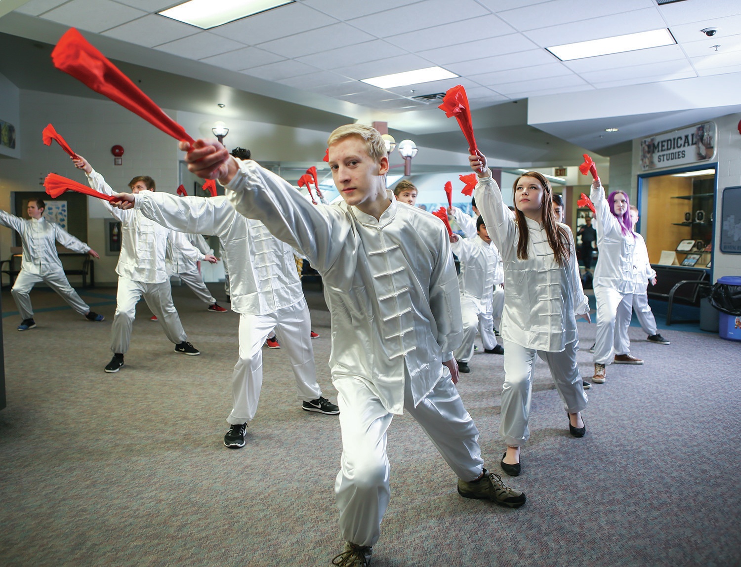 CELEBRATION - Students from the Hunting Hills Mandarin program rehearsed part of their Chinese New Year celebration earlier this week.