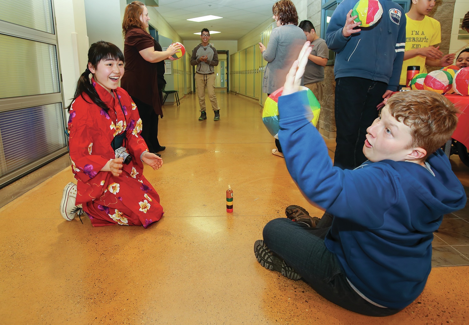 CULTURAL SHARING - Students from Nagasaki Junshin Junior High School in Japan demonstrated a number of traditional Japanese toys and games to students at St. Francis of Assisi Middle School during a visit to the City last week.