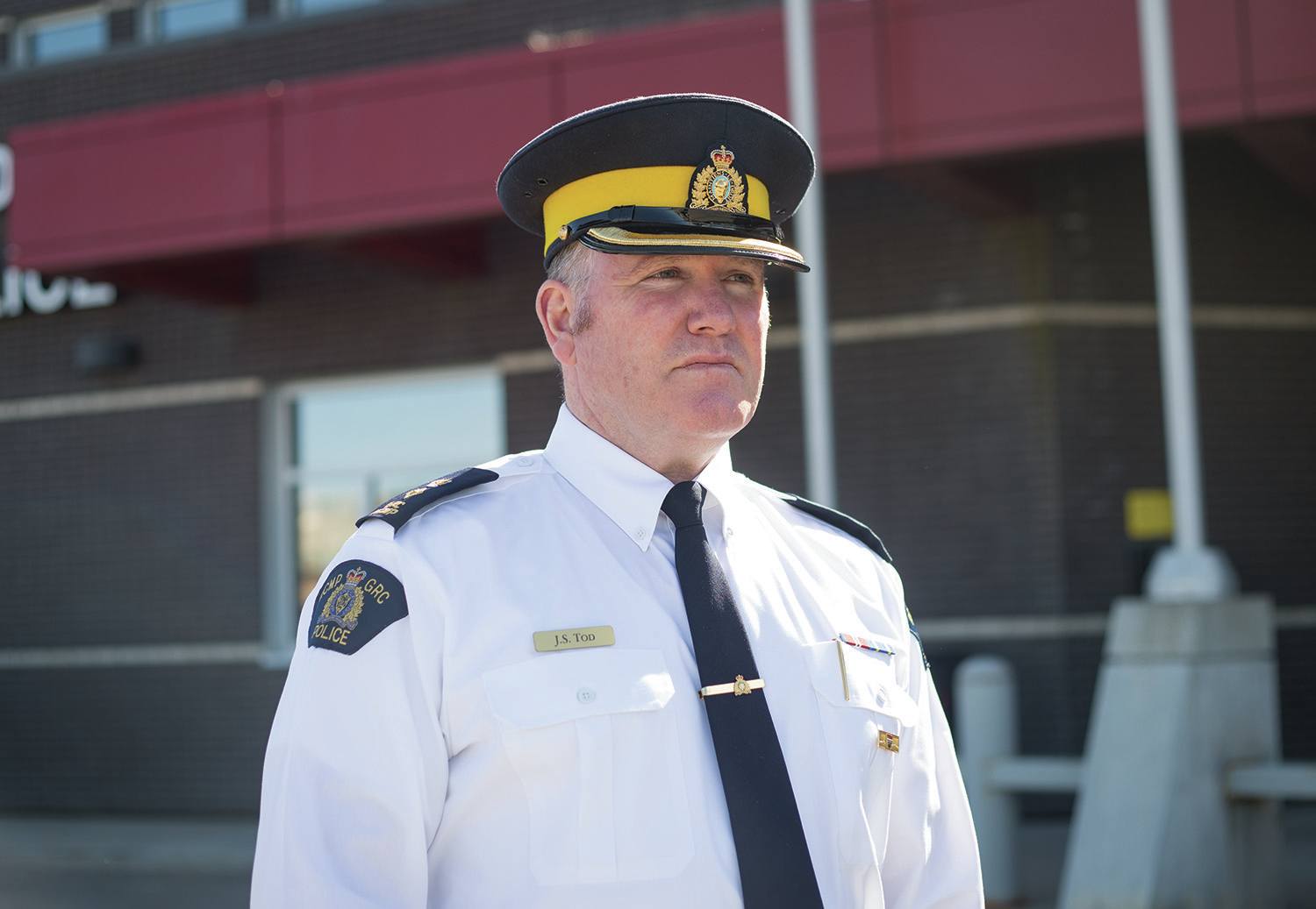 NEW ROLE - RCMP Supt. Scott Tod reflected on his time with the RCMP at the downtown detachment in Red Deer. After 28 years in the RCMP