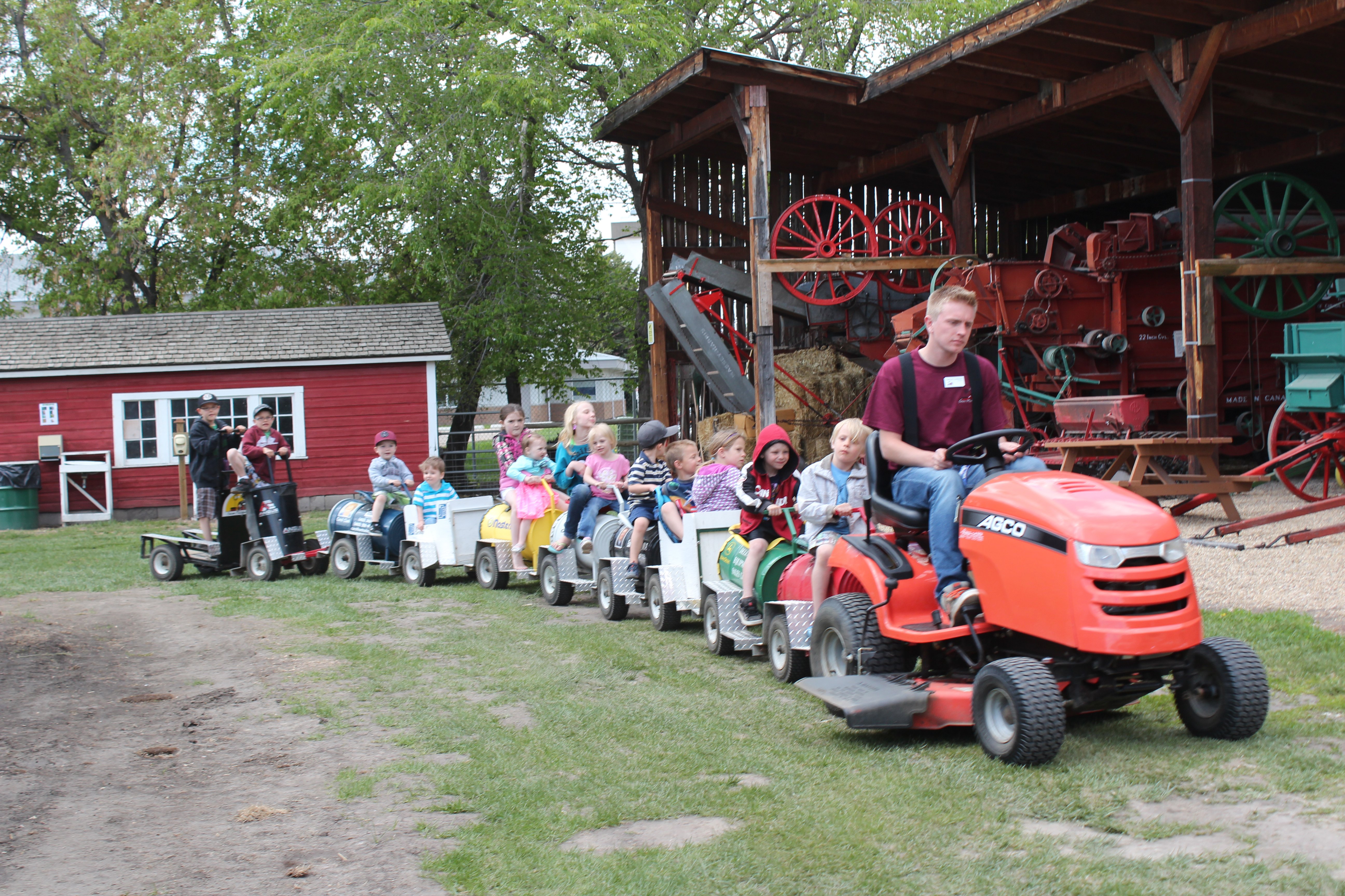 TOOT - TOOT- Nathan Lodewyk drives children around Sunnybrook Farm to show them the features of the historic site this past weekend.