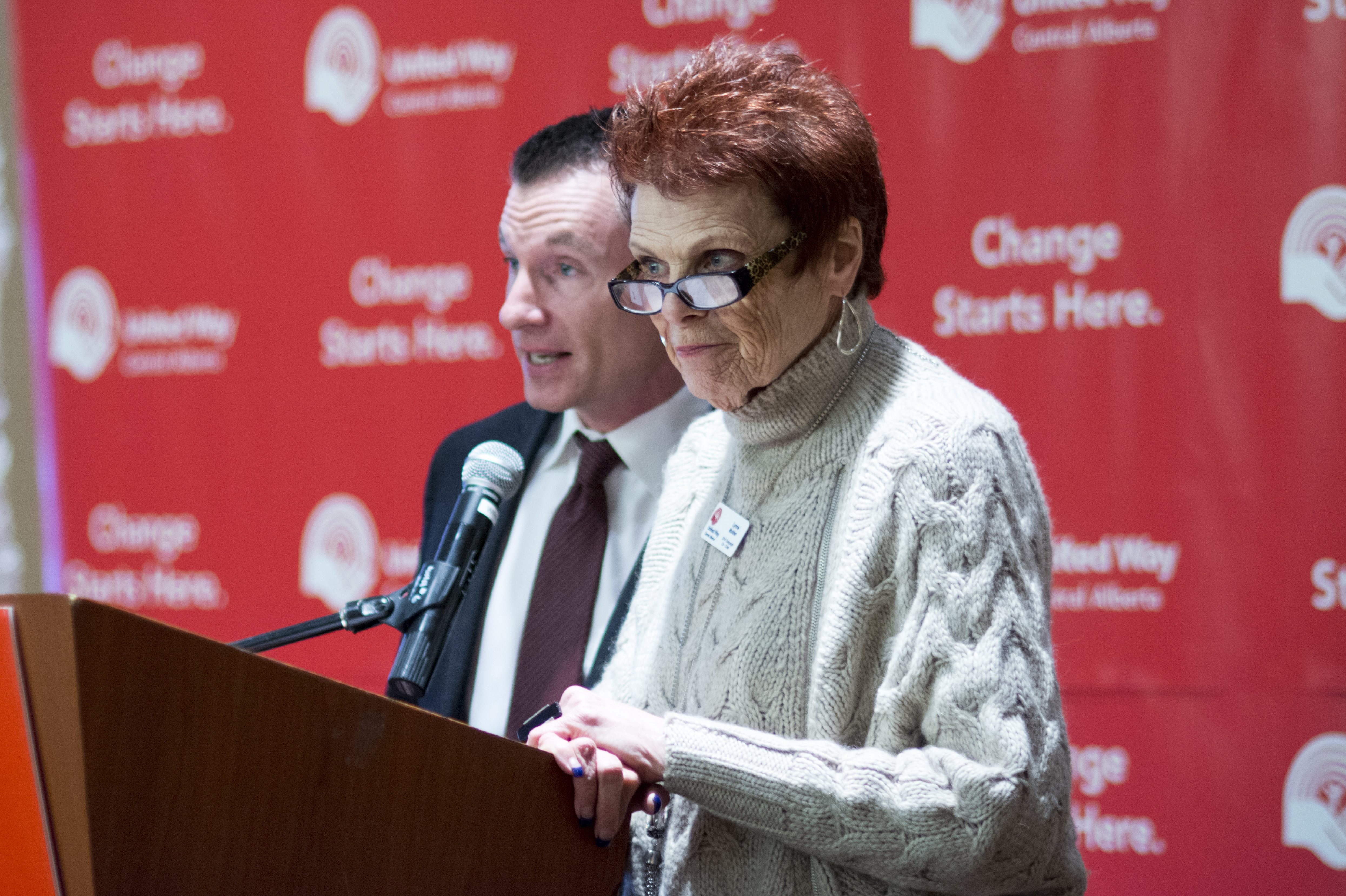 GET UP AND GO – United Way Central Alberta volunteer campaign co-chairs Lynne Mulder and Dustin Sundby