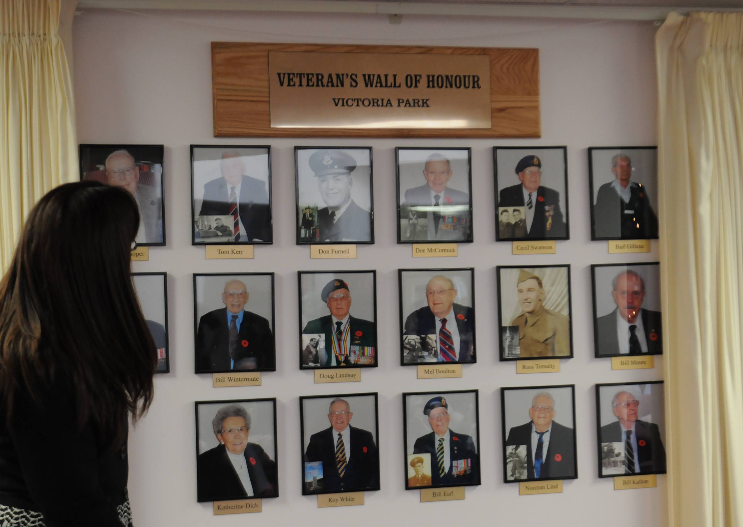 REMINDER-A new wall to honour veterans was unveiled this past week at Victoria Park in Red Deer. The wall will serve as a reminder of the soldiers who fought for our country all year long.