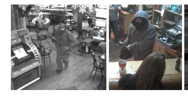 INVESTIGATION - Pictured here are suspects involved in a robbery at a bar in Bentley on Dec. 22nd. RCMP have linked a number of armed robberies across Central Alberta.