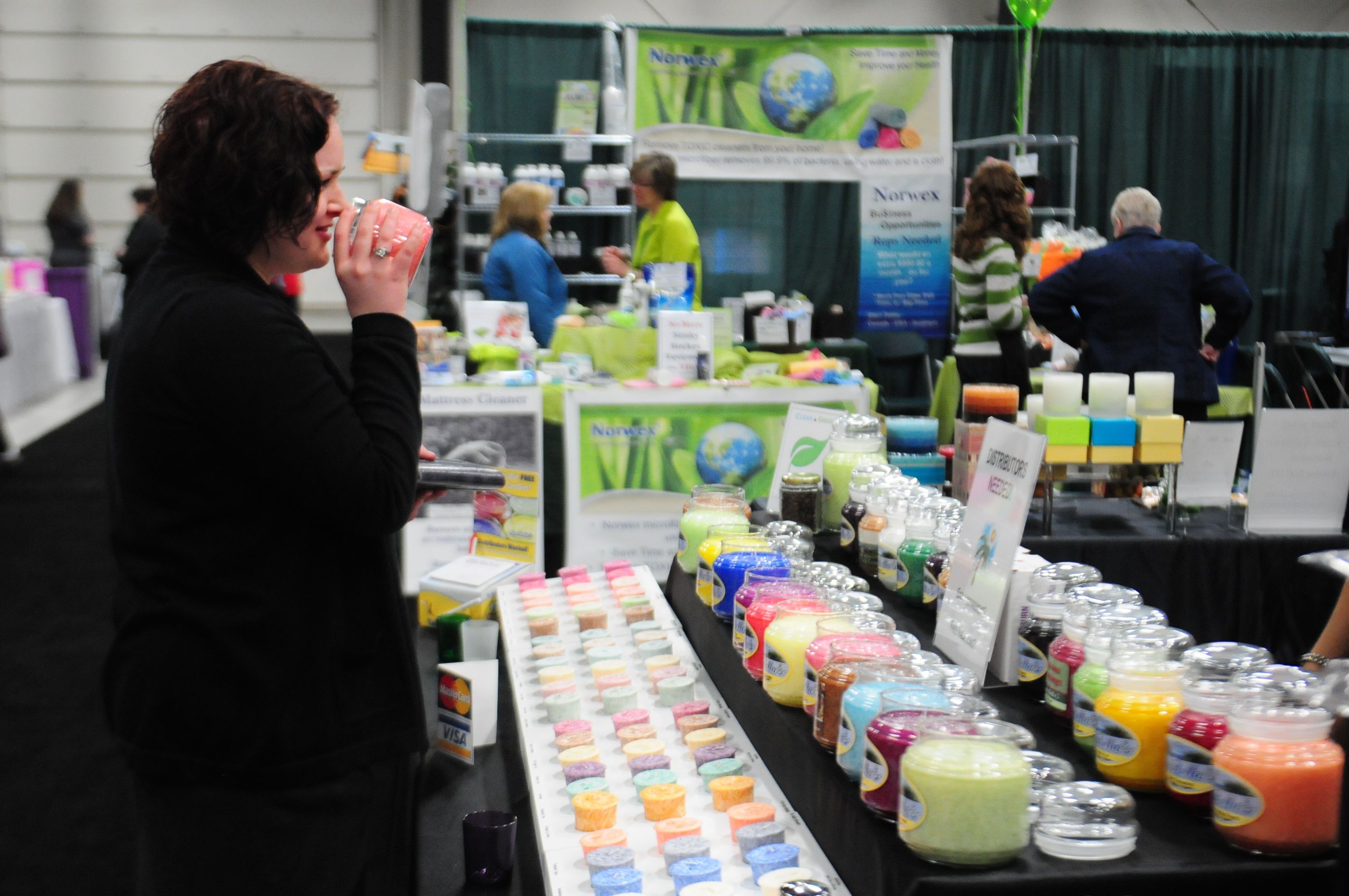 SCENTS- A wonderful display of scented candles was just one of the attractions at this year's Red Deer Health and Wellness Show that took place this past weekend at the westerner.