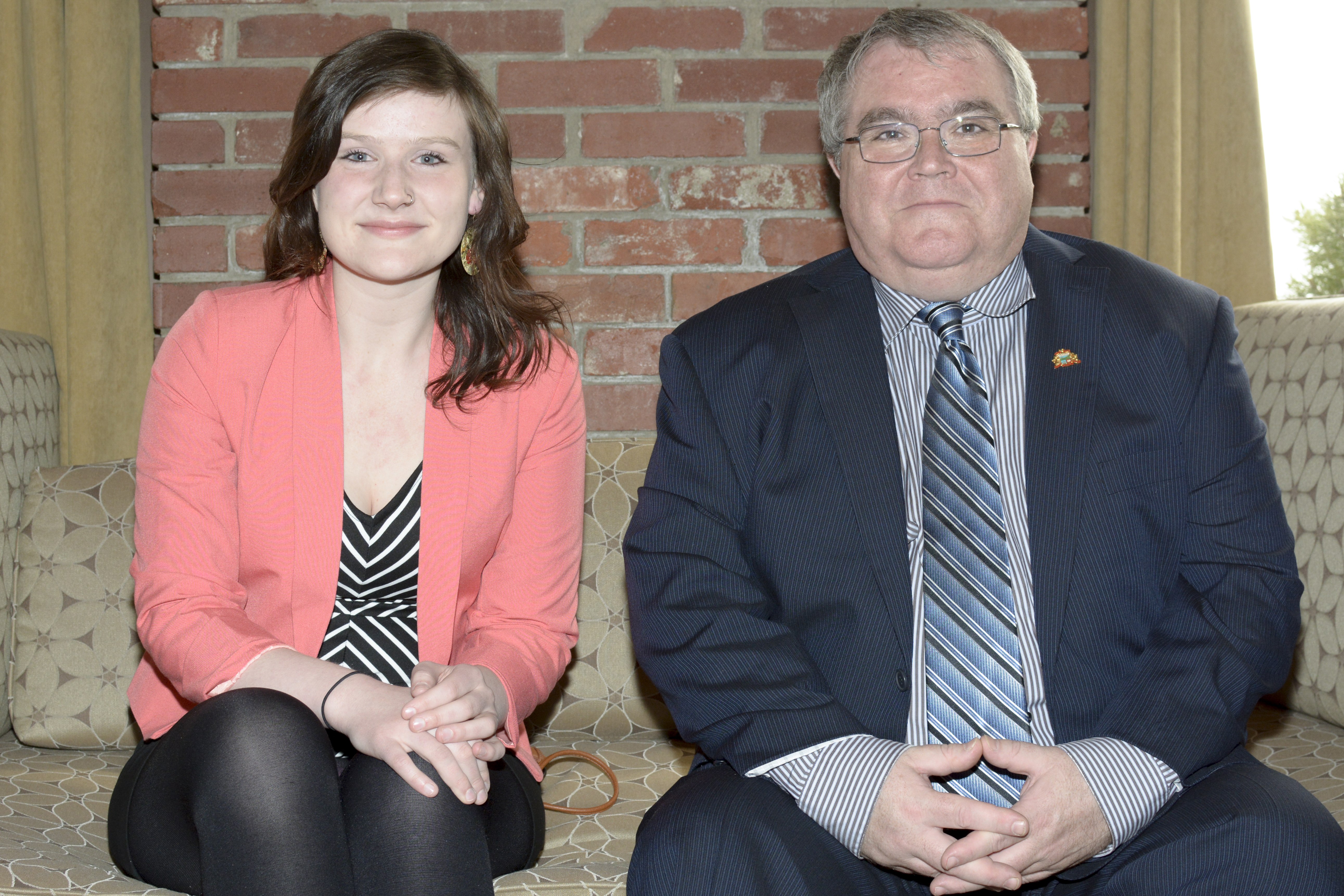 COMMUNITY SPIRIT - Citizen of the Year award winners Julia Maksymetz and Michael Dawe take a moment to enjoy their recognition banquet at the Sheraton Hotel last week.