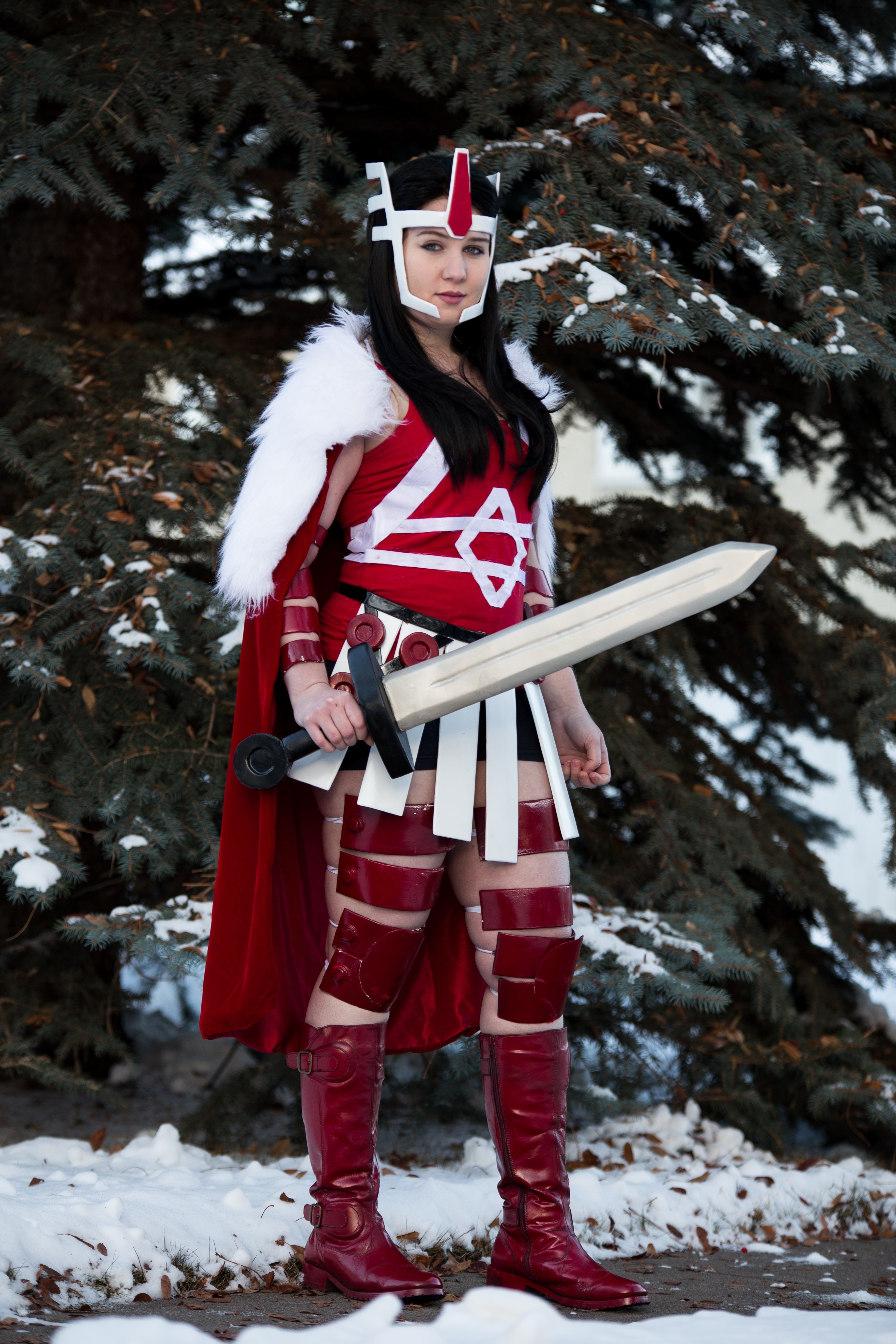 EXPRESS YOURSELF - Felicia McComb embodies the attitude of her character Lady Sif from the Thor comic series as a tough girl who is ready for anything.