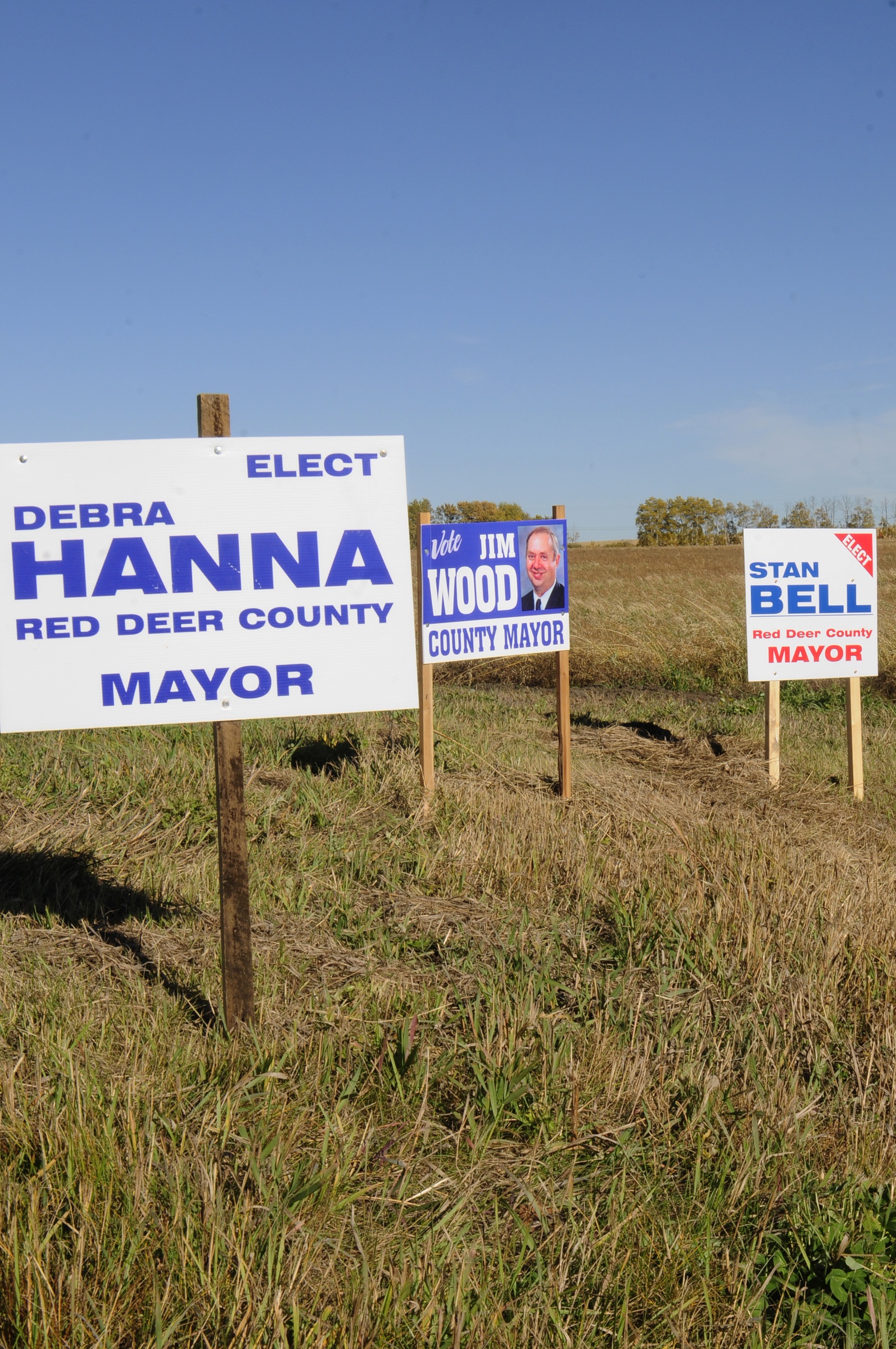 SIGNS EVERYWHERE - The Red Deer County election race is in full swing with signs dotting the rural landscape.