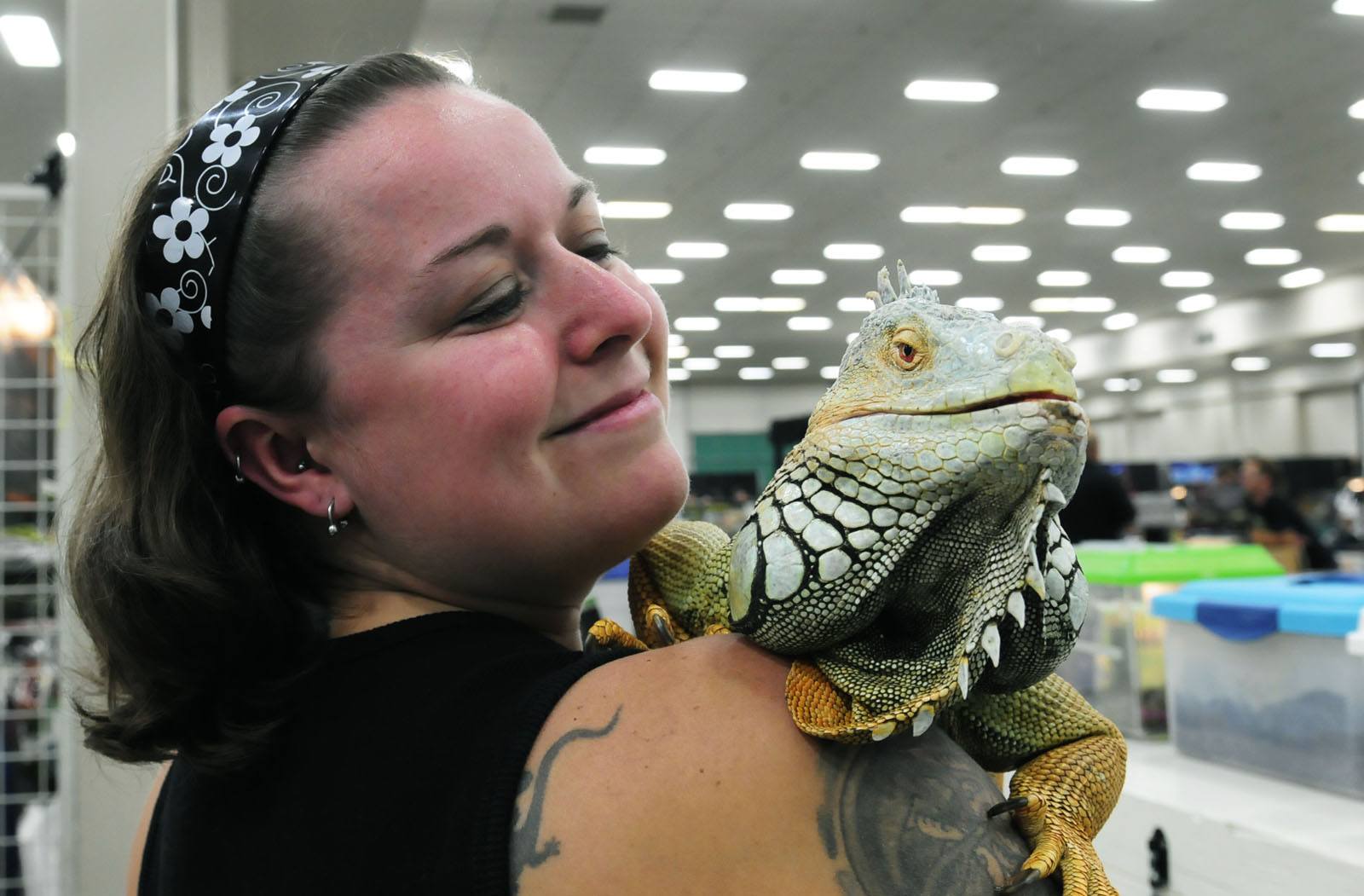 Krystal Elder with SnapDragonz out of Wetaskiwin holds up Finnigan