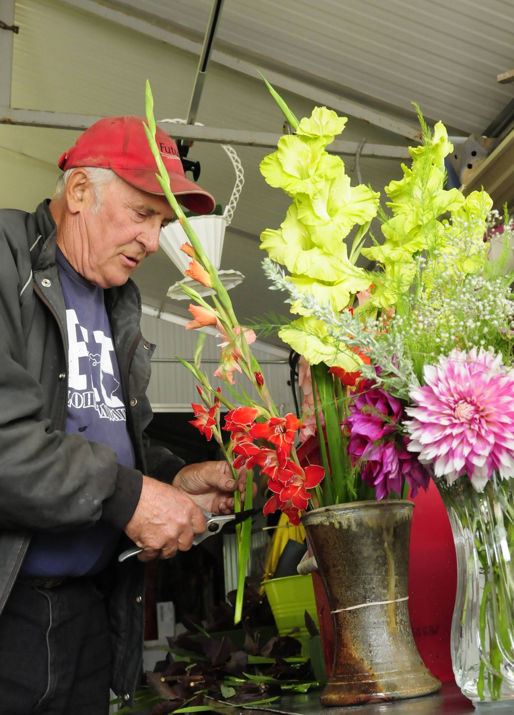 PERFECT BUNCH-Lorne McArthur has turned his hobby of growing flowers into a passion towards growing dahlias and gladiolus