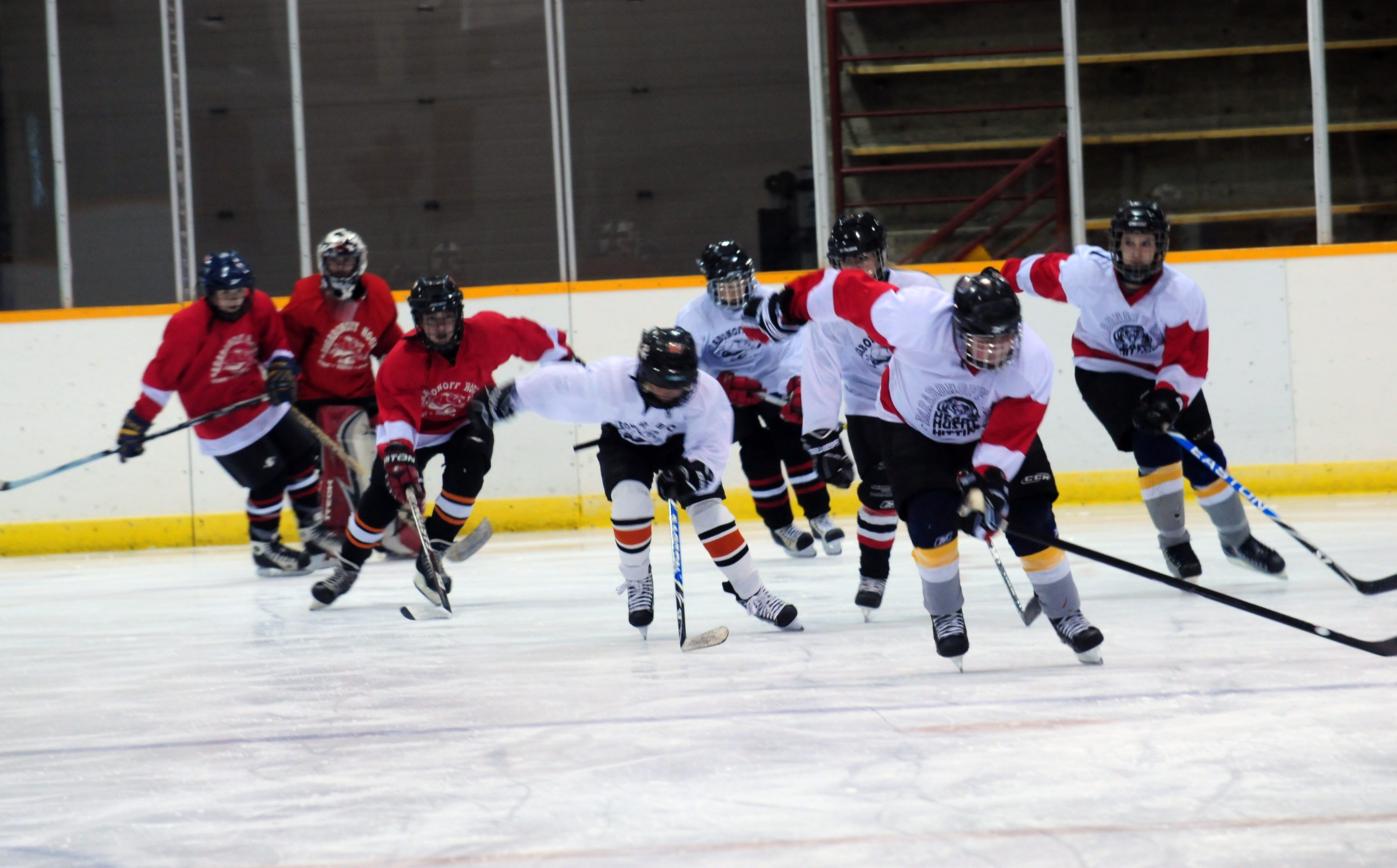 HARD PRACTICE- Hockey is back as players took to the ice for a practice Friday evening at the Red Deer Arena downtown.