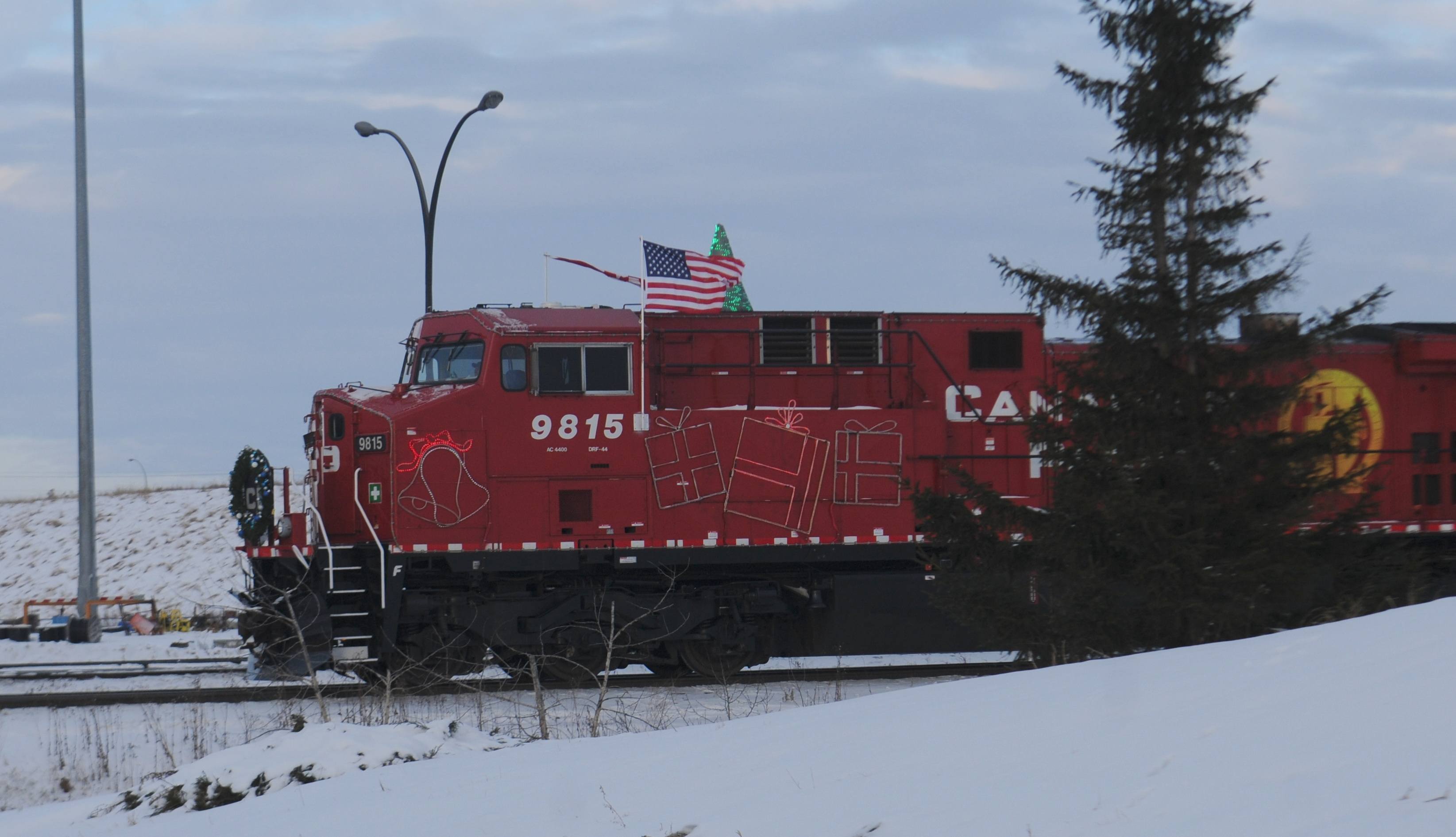 ROLLING IN- The Holiday Train made it to Red Deer Saturday morning welcomed by a huge crowd at the CP Railyard who were then entertained by the rock band The Odds as one of the train cars was turned into a stage.The CP Holiday Train has been going since 1999 and has raised $4.8 million and generated almost 2.3 million lbs. of food donations for local food banks.