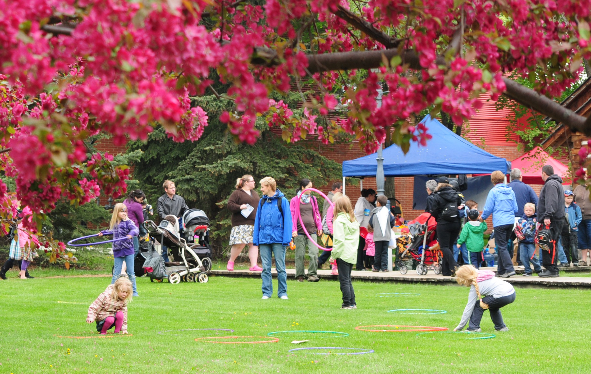 HOOP FUN- Children and their parents flocked to the Central Alberta Children's Festival this past weekend at Rotary Park to play games and be entertained.
