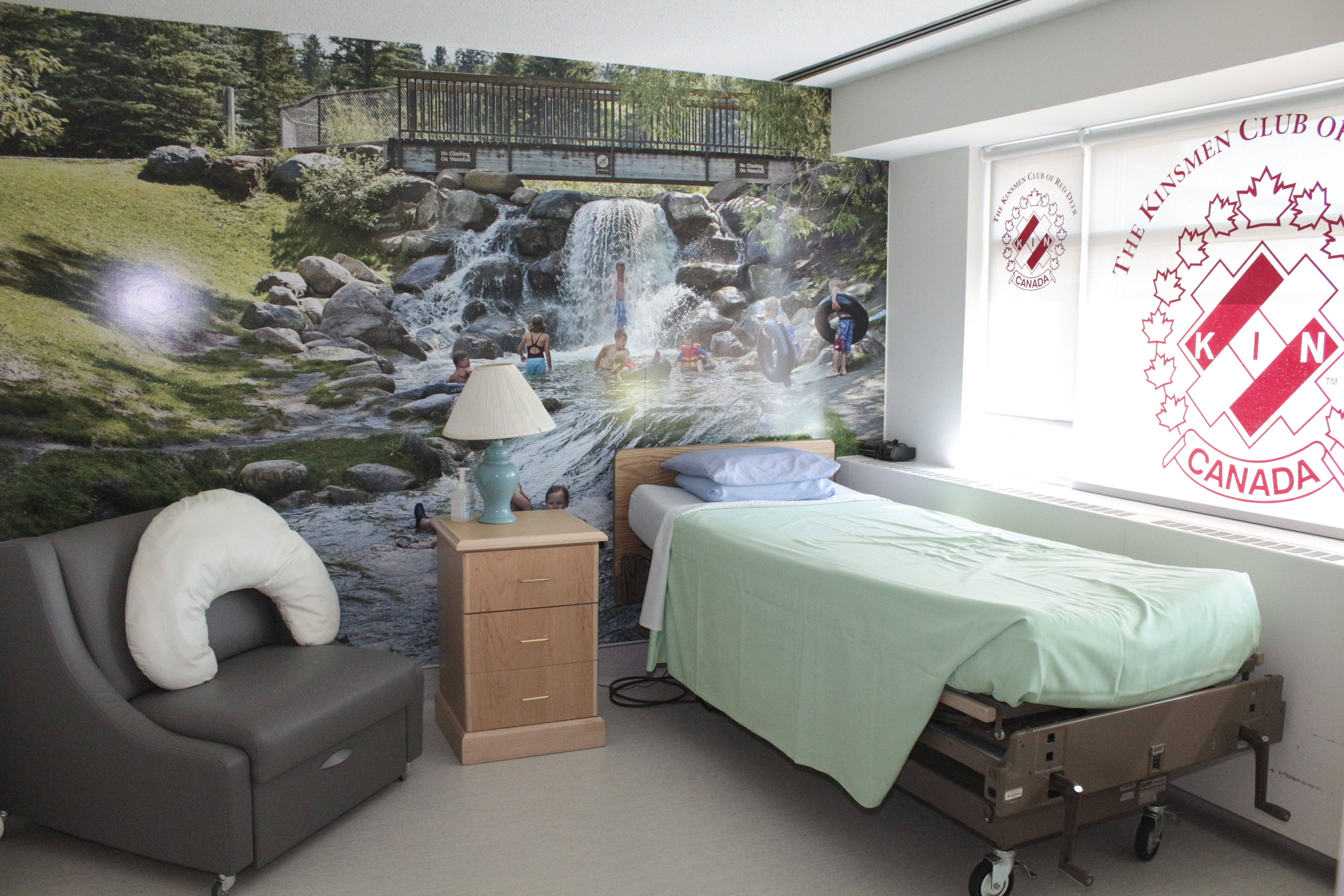 FRESH SPACES – Pictured is one of the new rooms in the Kinsmen Care by Patient Suite in the Red Deer Regional Hospital which features medical equipment to care for babies in the private spaces and chairs that fold into beds so that both parents can remain in the rooms.