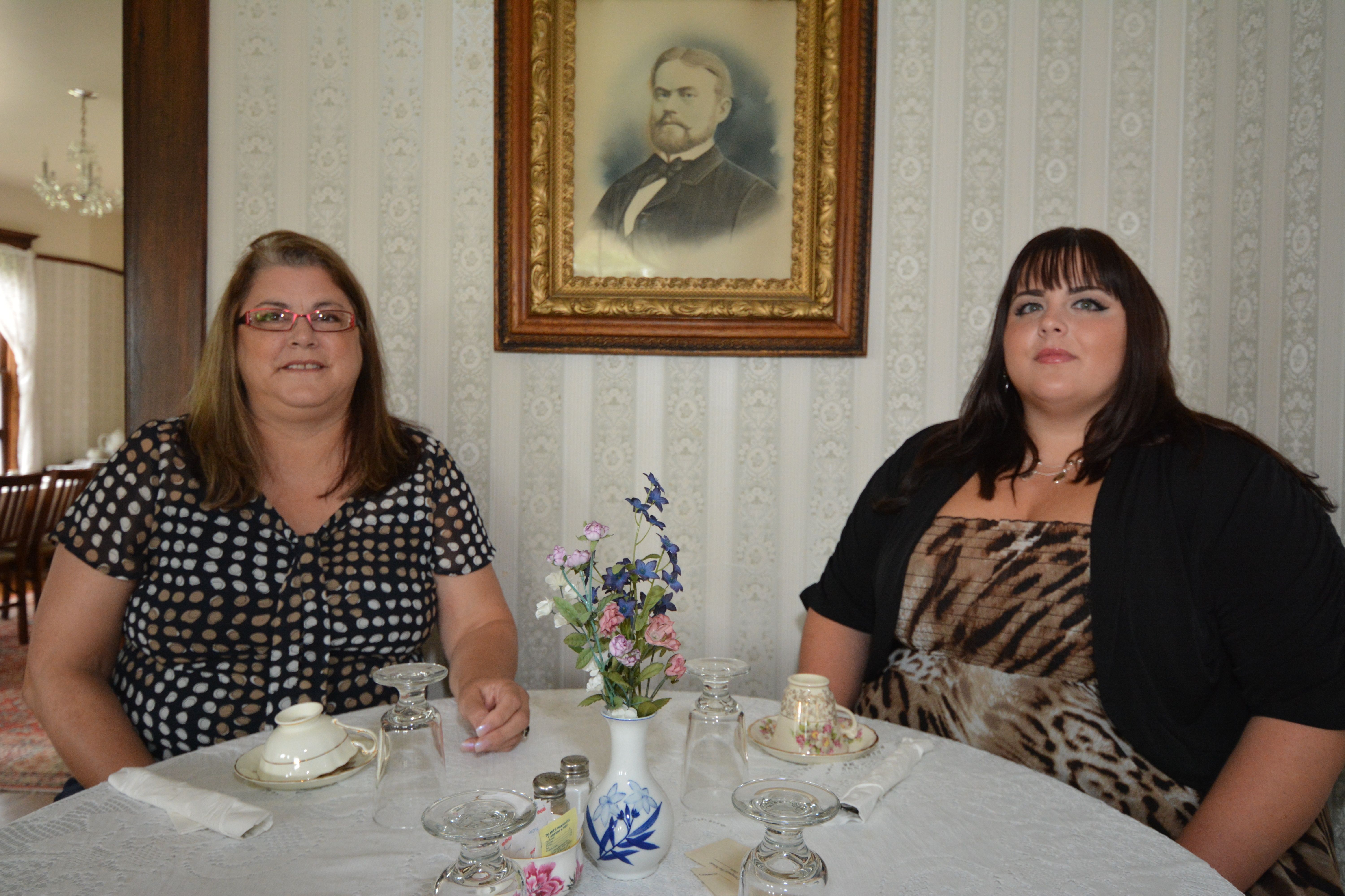 MURDER MADAMS – Delores Coghill and Sarah Fergusson are the organizers of the Murder Mystery held at the Cronquist House on Aug. 9th and 16th.
