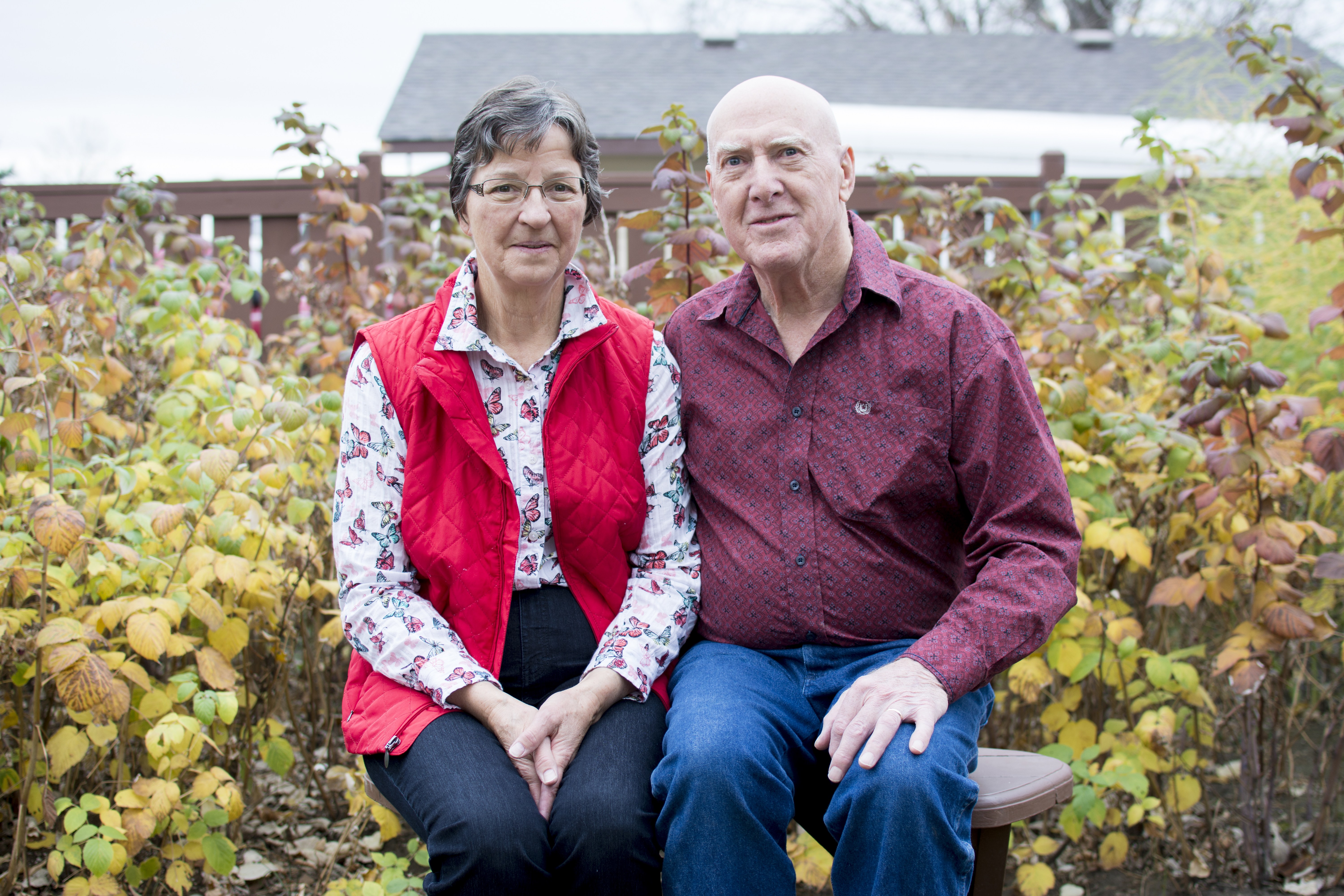 FAMILY SUPPORT – Pictured here are Linda and Ray Baird of Red Deer. With Movember coming up