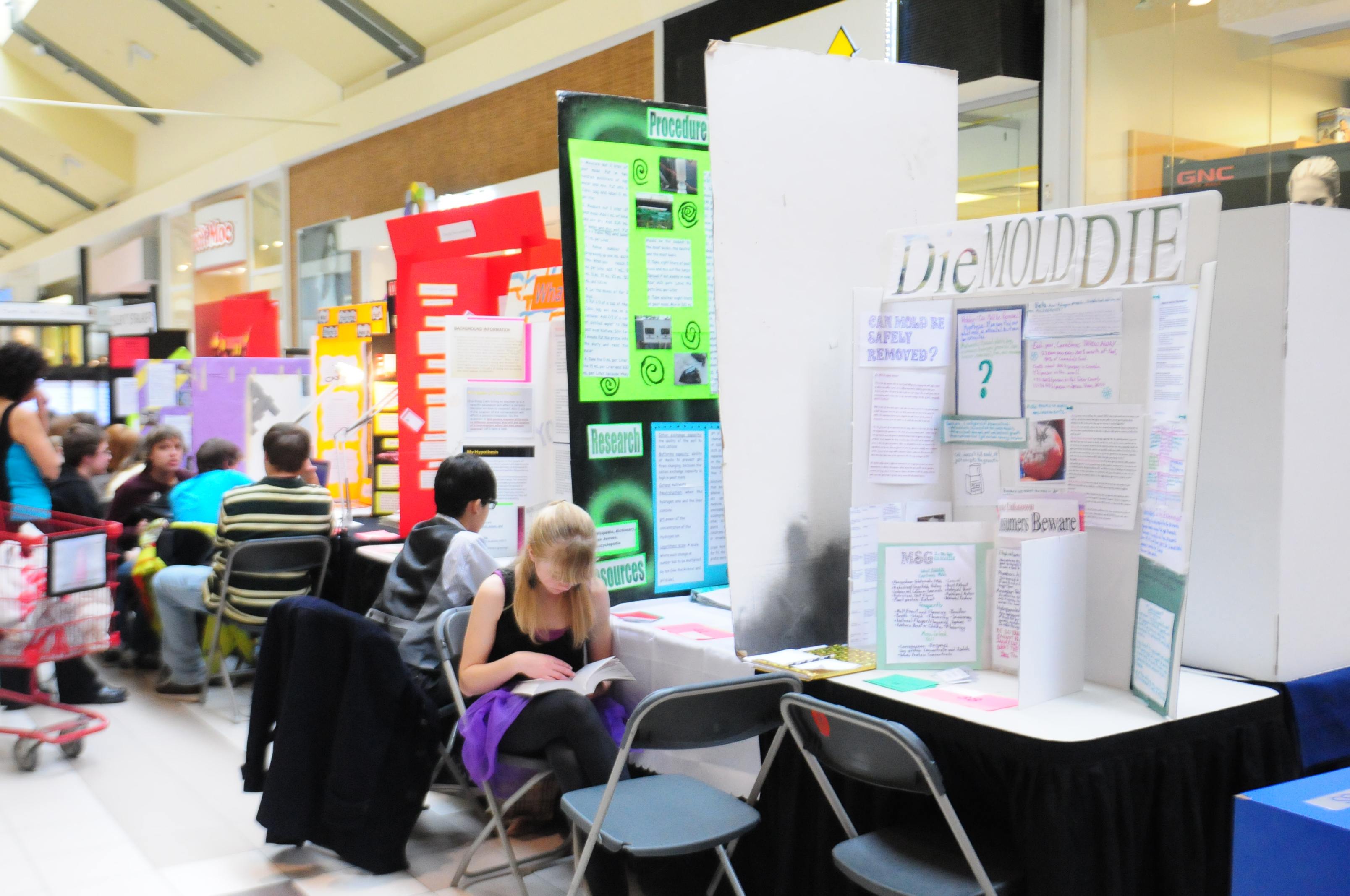 SMART- Students from all over came out to show off their science fair projects at the Bower Mall this past weekend to be judged and win some prizes.