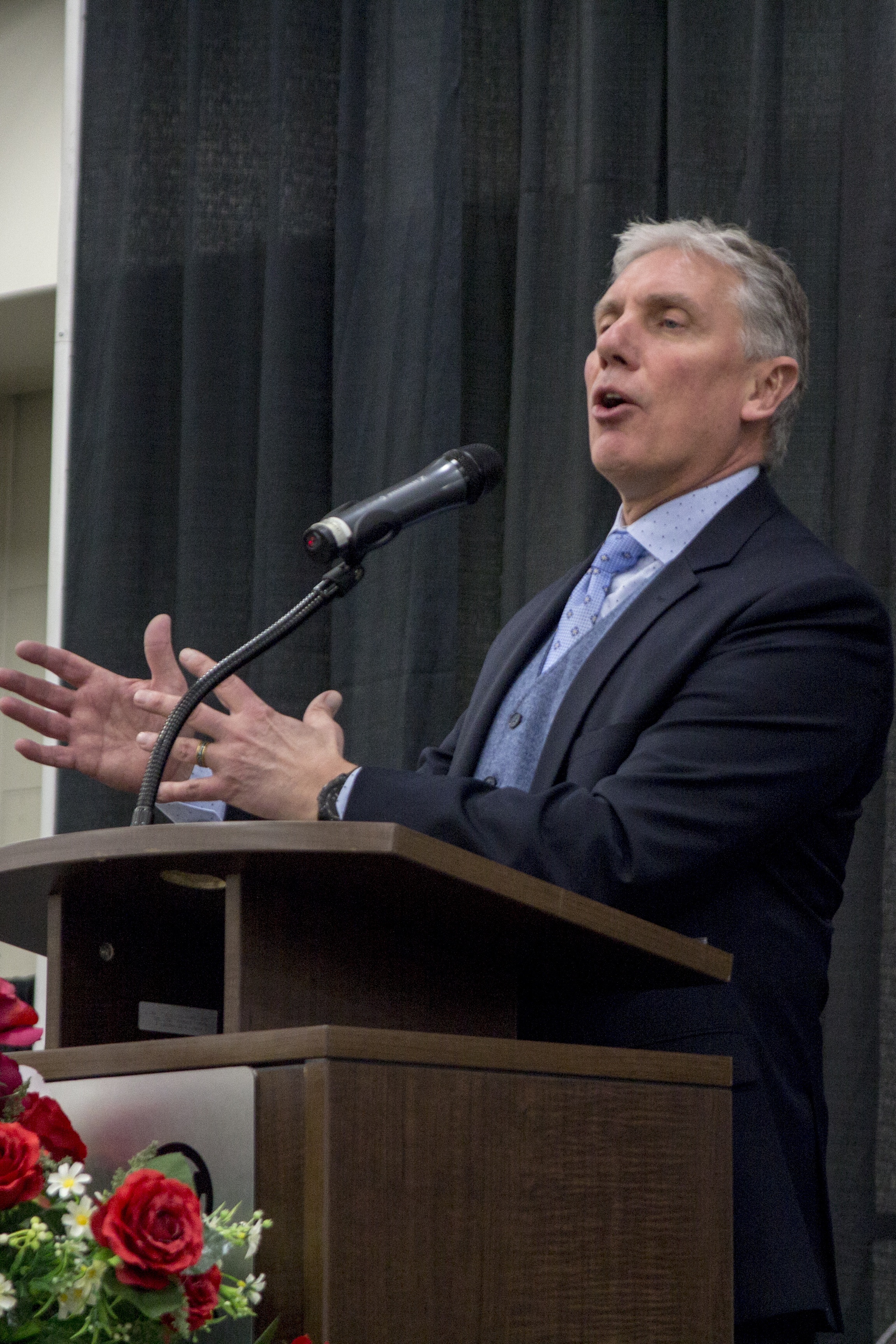 UPLIFTING WORDS – Dr. Sean Campbell of Samaritan’s Purse Canada spoke at the 15th annual Mayor’s Prayer Breakfast Tuesday morning