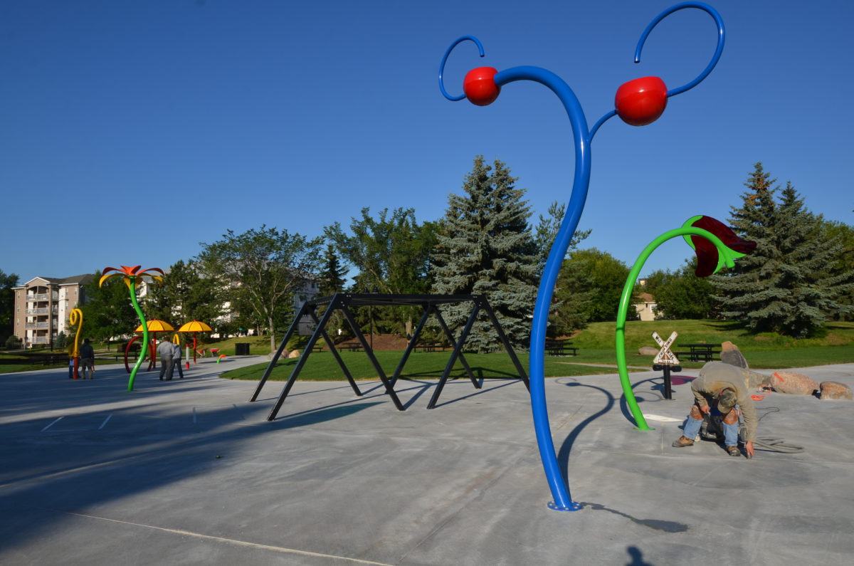Downtown spray park gets finishing touches Red Deer Express