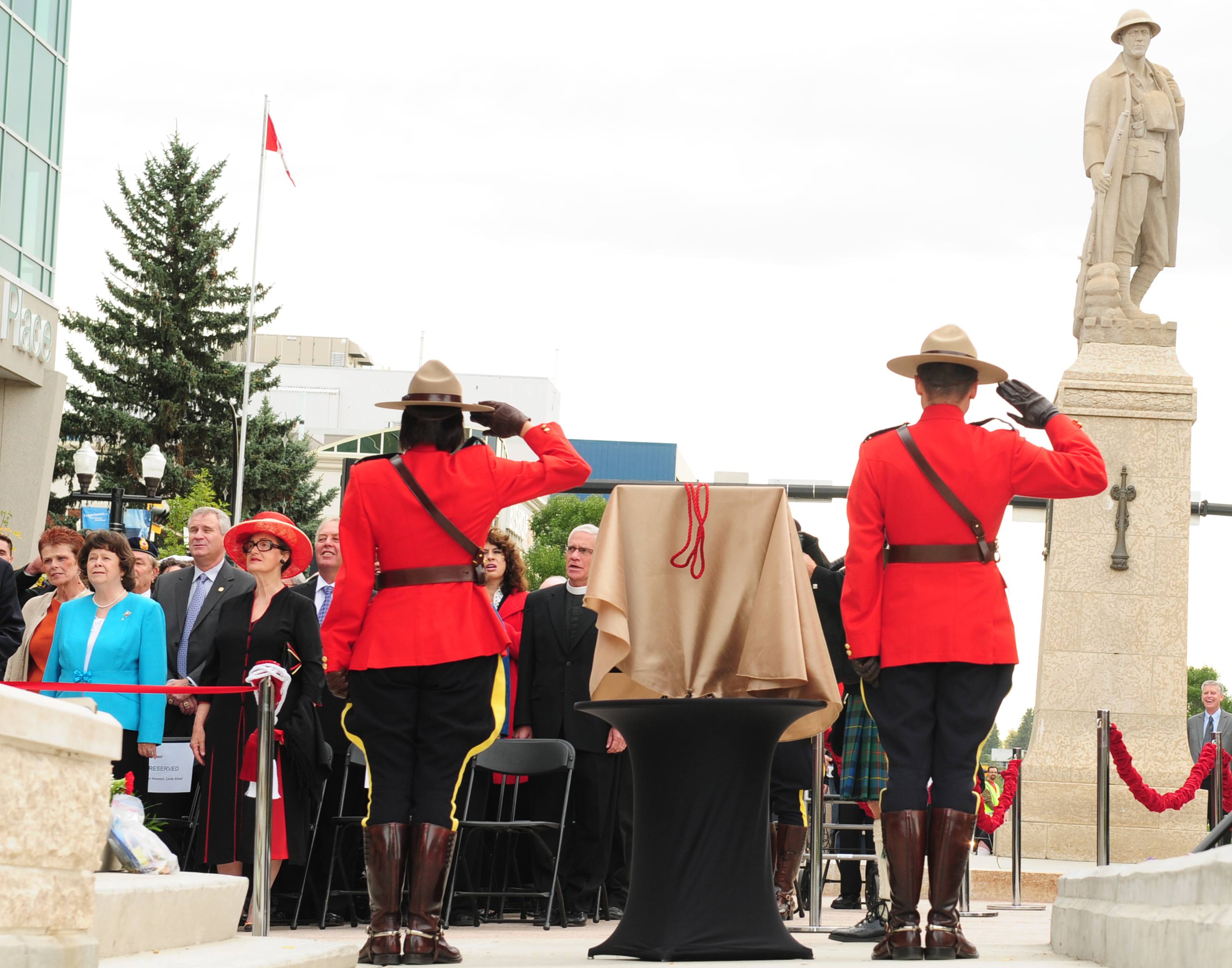 OFFICIAL OPENING- Veterans' Park on Ross St. was officially opened Thursday morning as well as the rededication of the Cenotaph to honour all veterans.