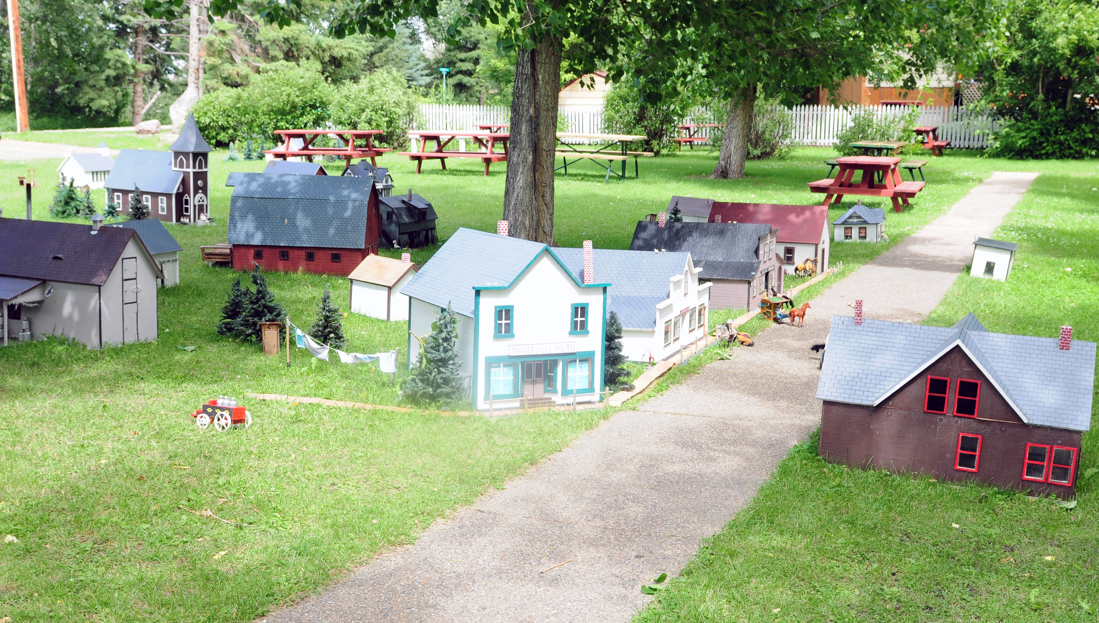 MINI- A small replica of what the hamlet of Markerville looked like back in the day is on display at the Creamery Museum where spectators can walk through and check out the detail of the buildings.