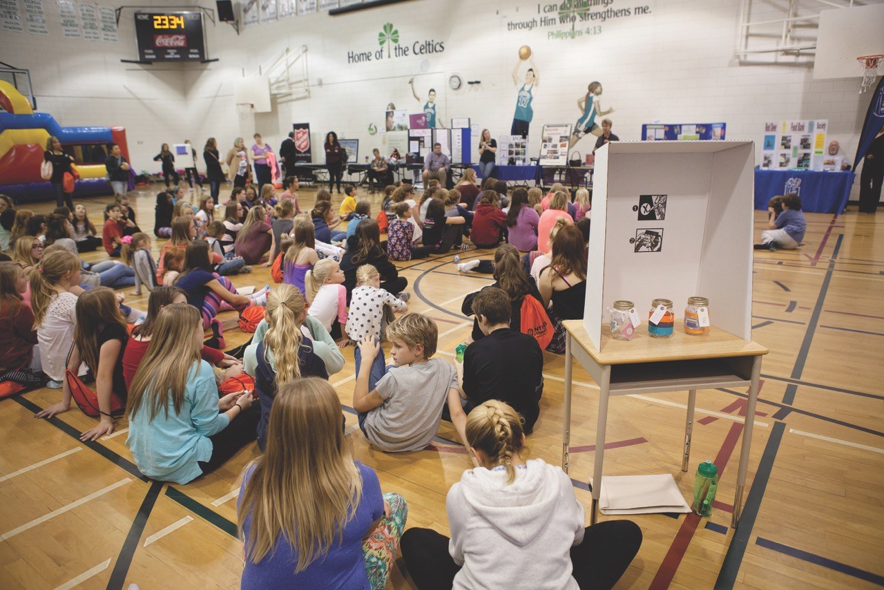 CHANGE MAKERS - Local youth gathered at St. Patrick’s Community School last weekend for the first 100 Kids Who Care meeting. In total $1