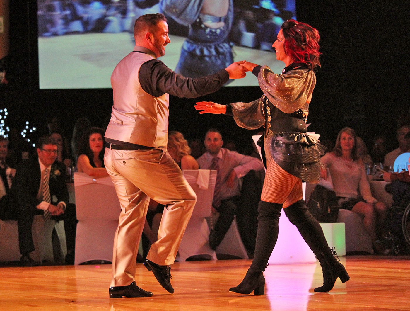 DANCE OFF - Brett Speight and Sherri Ryckman hit the dance floor at the Sheraton Celebrity Dance Off earlier this month.