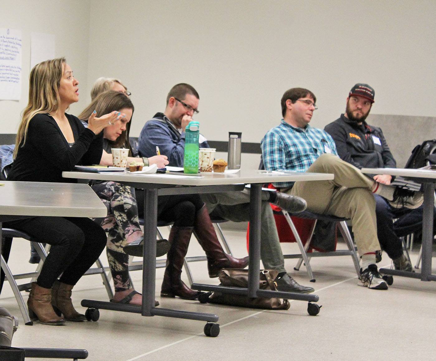 POVERTY REDUCTION - A group discusses the Canadian Poverty Reduction Strategy and provides input which will be forwarded to the federal government.