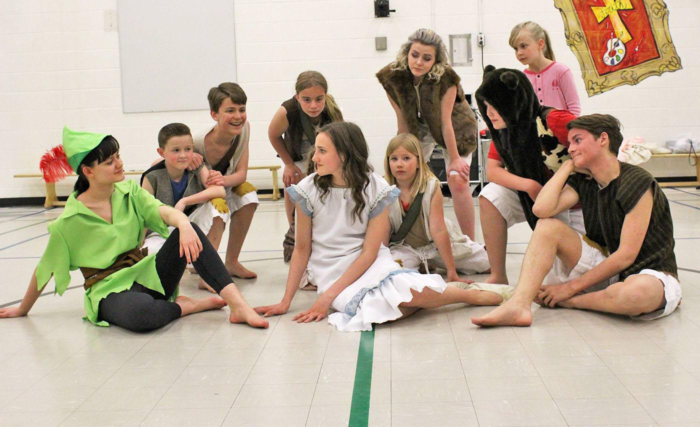 ON STAGE - The Lost Boys and Wendy Darling of Cornerstone Youth Theatre rehearsed a scene from their production of Peter Pan.