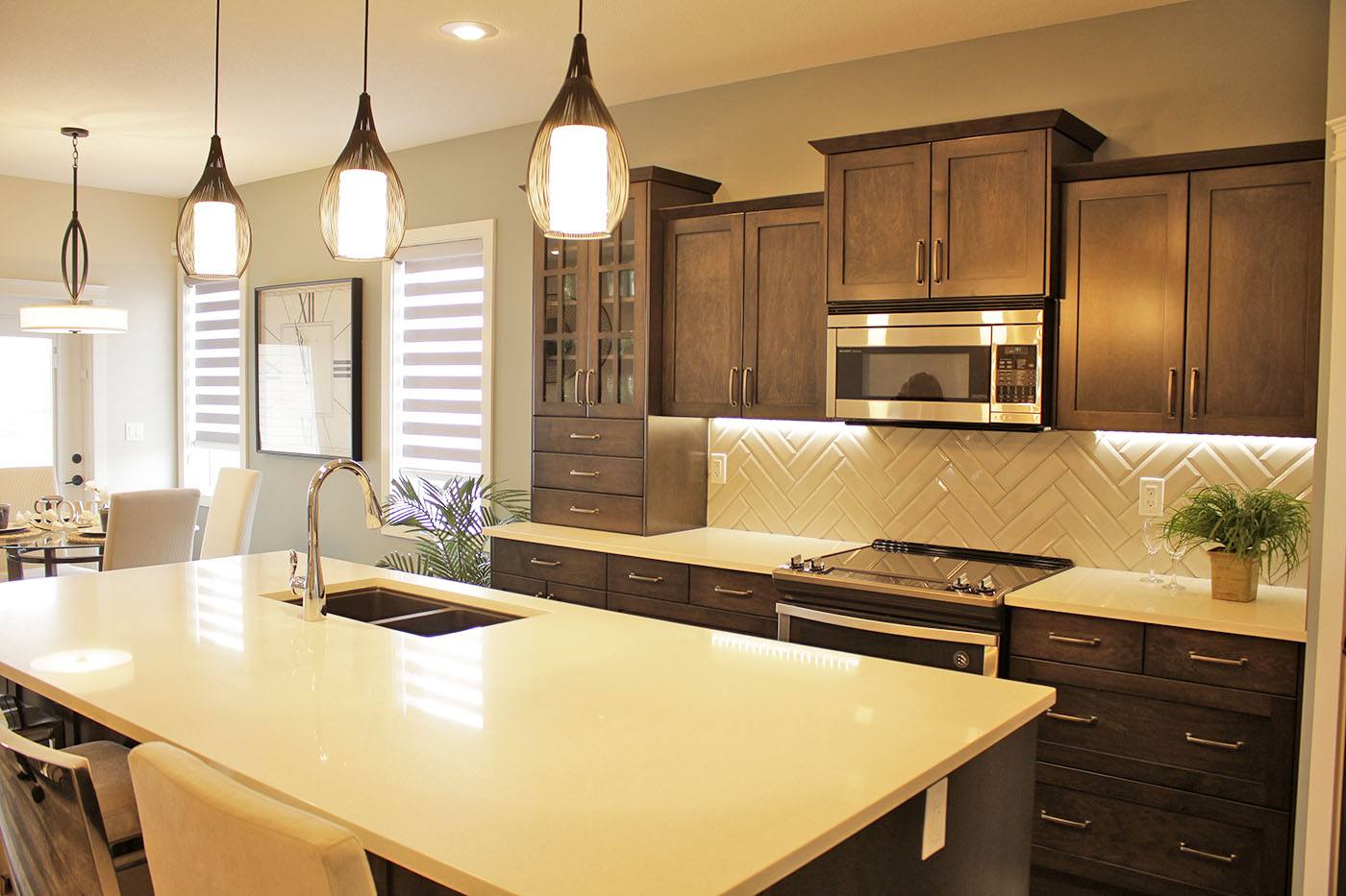 MODEST AND ELEGANT - A brightly lit kitchen is one of the many features of this True-Line Homes show home on Little Close.