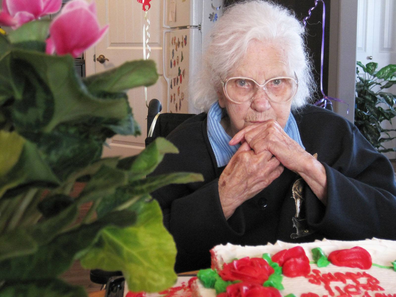 WONDERFUL MILESTONE -Mary Dubyna of Red Deer marked her 110th birthday on Sept. 22 with friends and family.