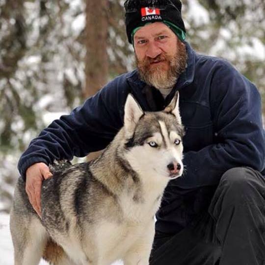 FOR A CAUSE - Bret Mavriik and his three-year-old Siberian Husky