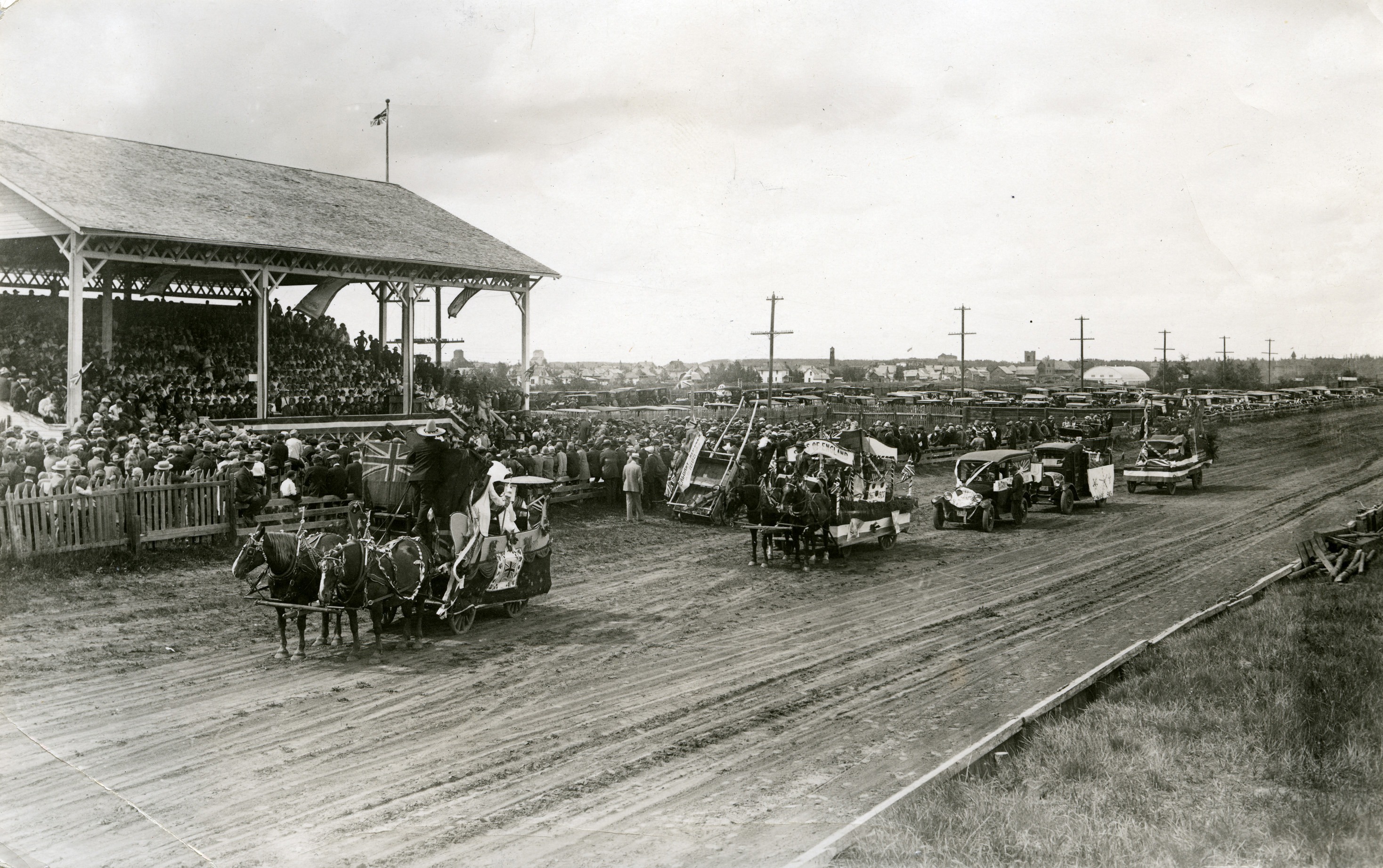 CELEBRATION - The conclusion of Red Deer’s Diamond Jubilee parade in front of the grandstand at the Fairgrounds
