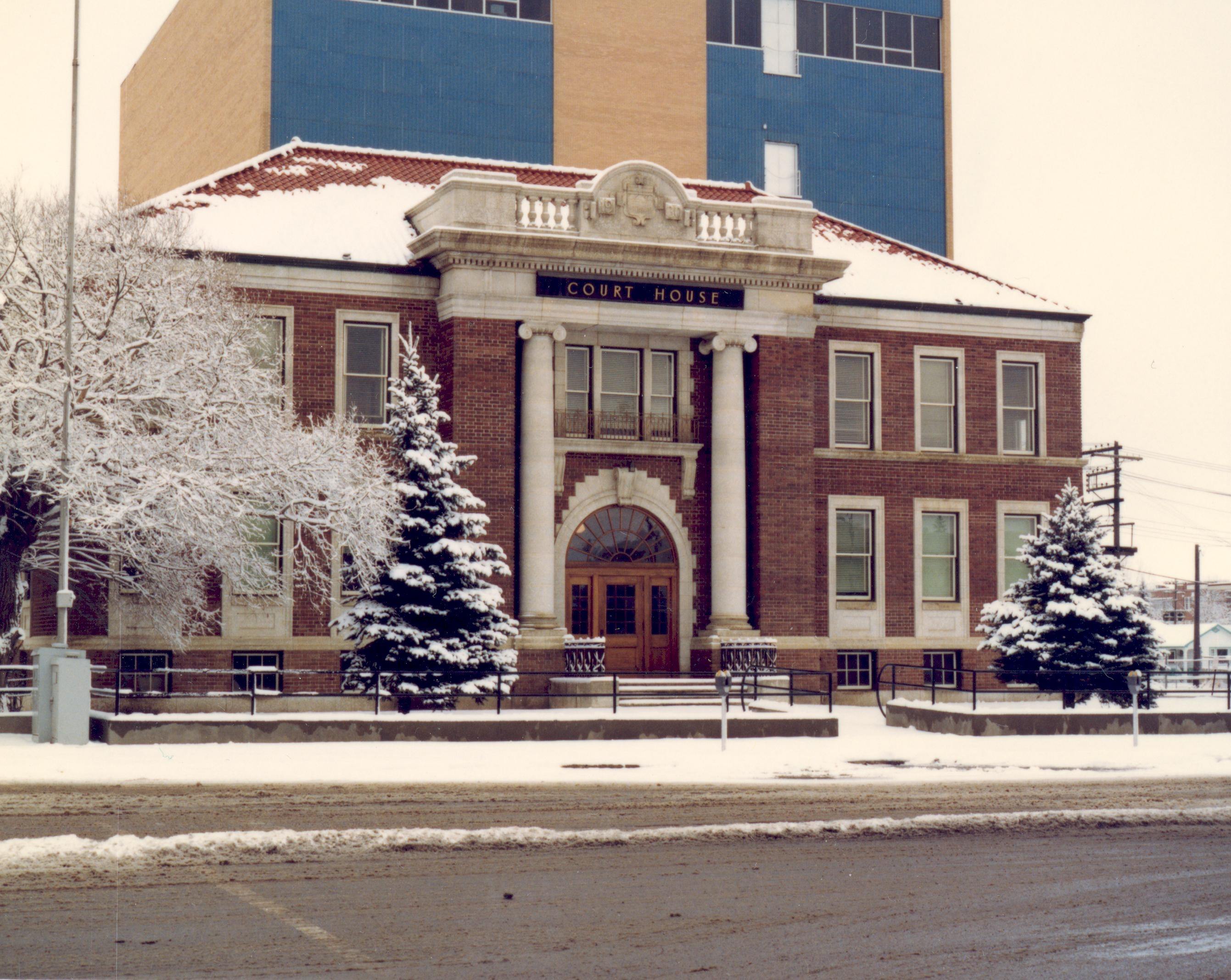 HEART OF DOWNTOWN- The Old Red Deer Court House on Ross St. c. 1986.