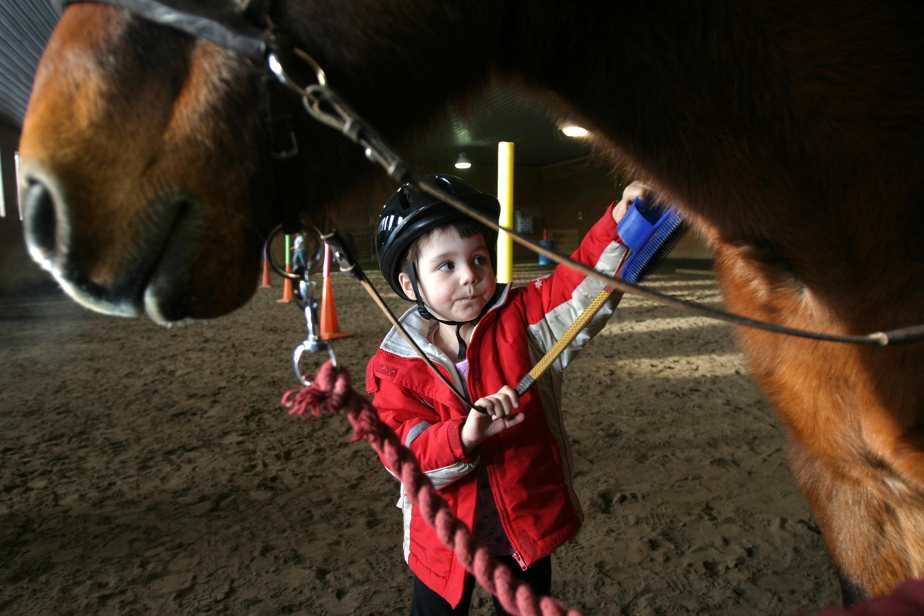 VITAL PROGRAM- A youngster benefits from programs offered through the Central Alberta Special Equestrians. Organizers are looking to the community for more support to continue to offer services.