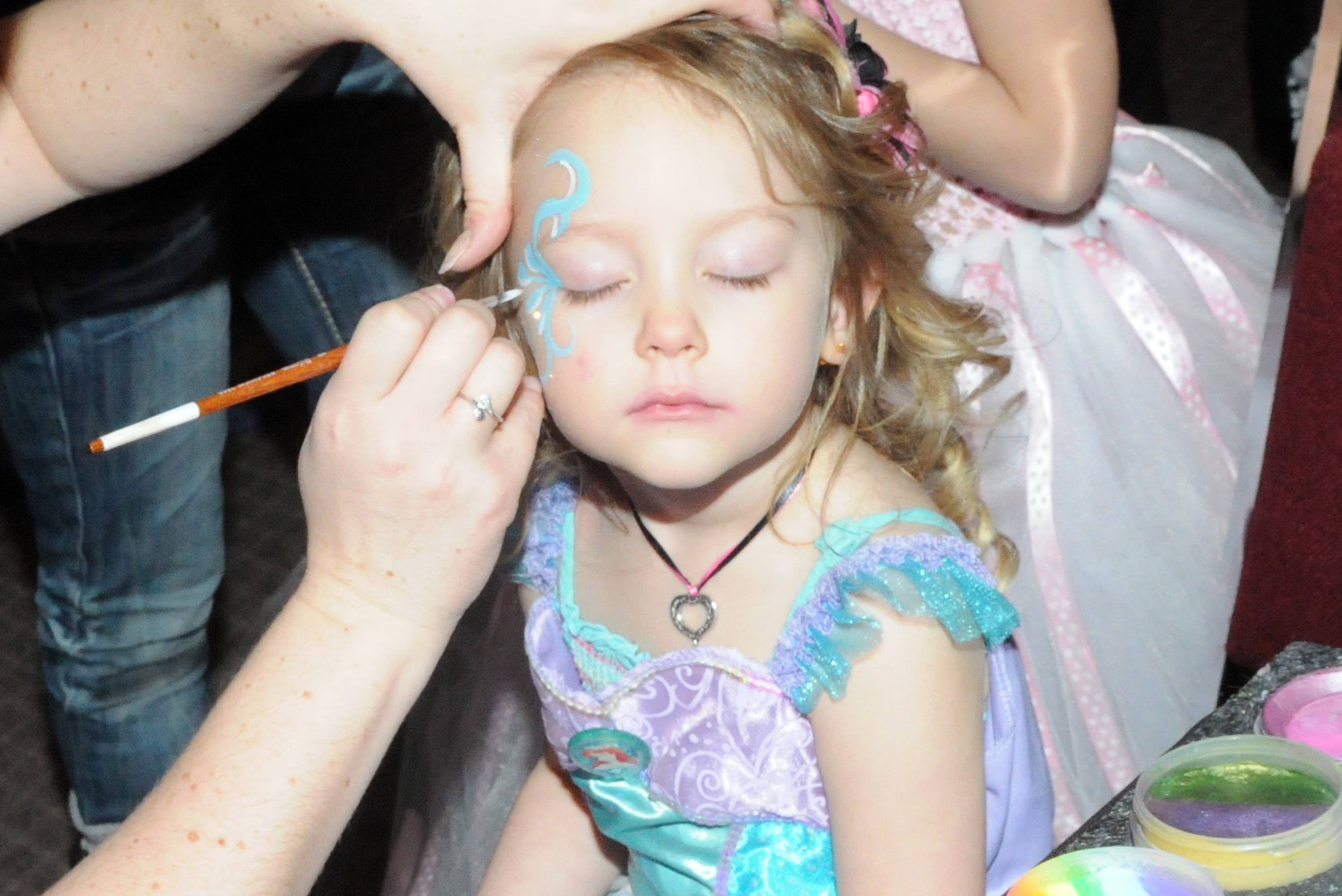 PRETTY- Kinnen Curtis got her face all painted during the princess ball at Festival Hall this past weekend.
