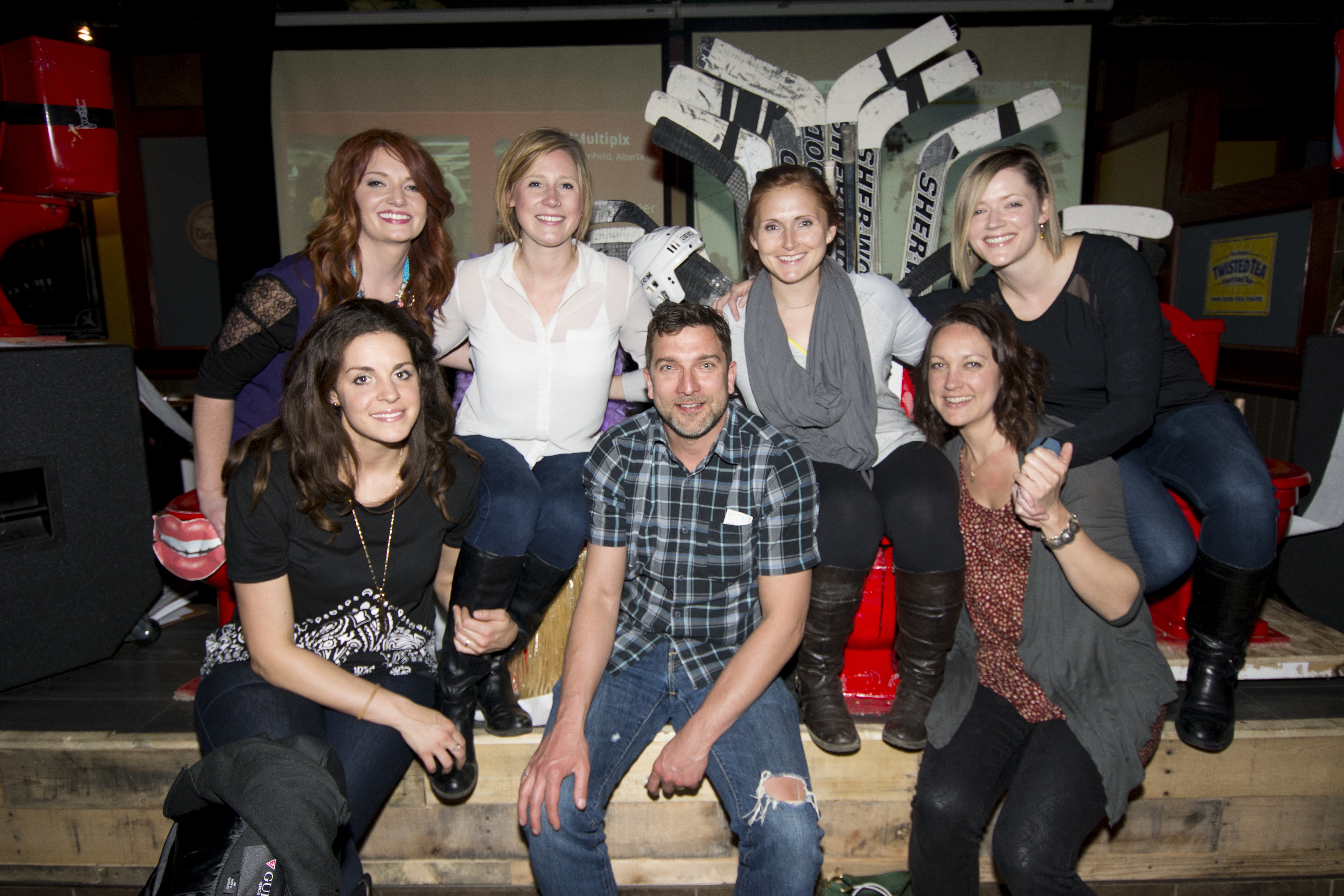 SUCCESSFUL FUNDRAISING – Game of Thrones event organizers top from left
