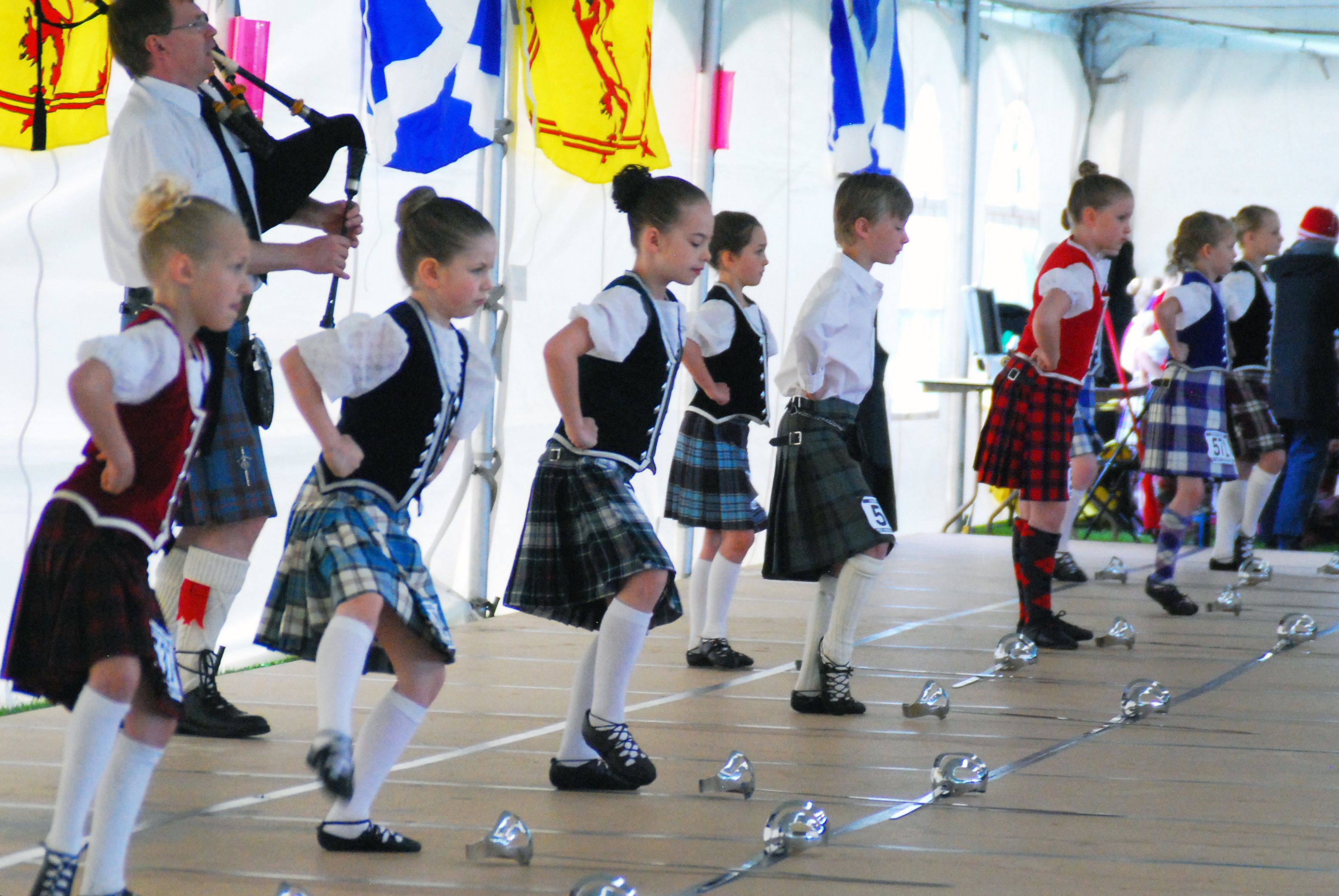 HIGHLAND FRENZY - Dancers compete in the Sword Dance at the 64th annual Red Deer Highland Games