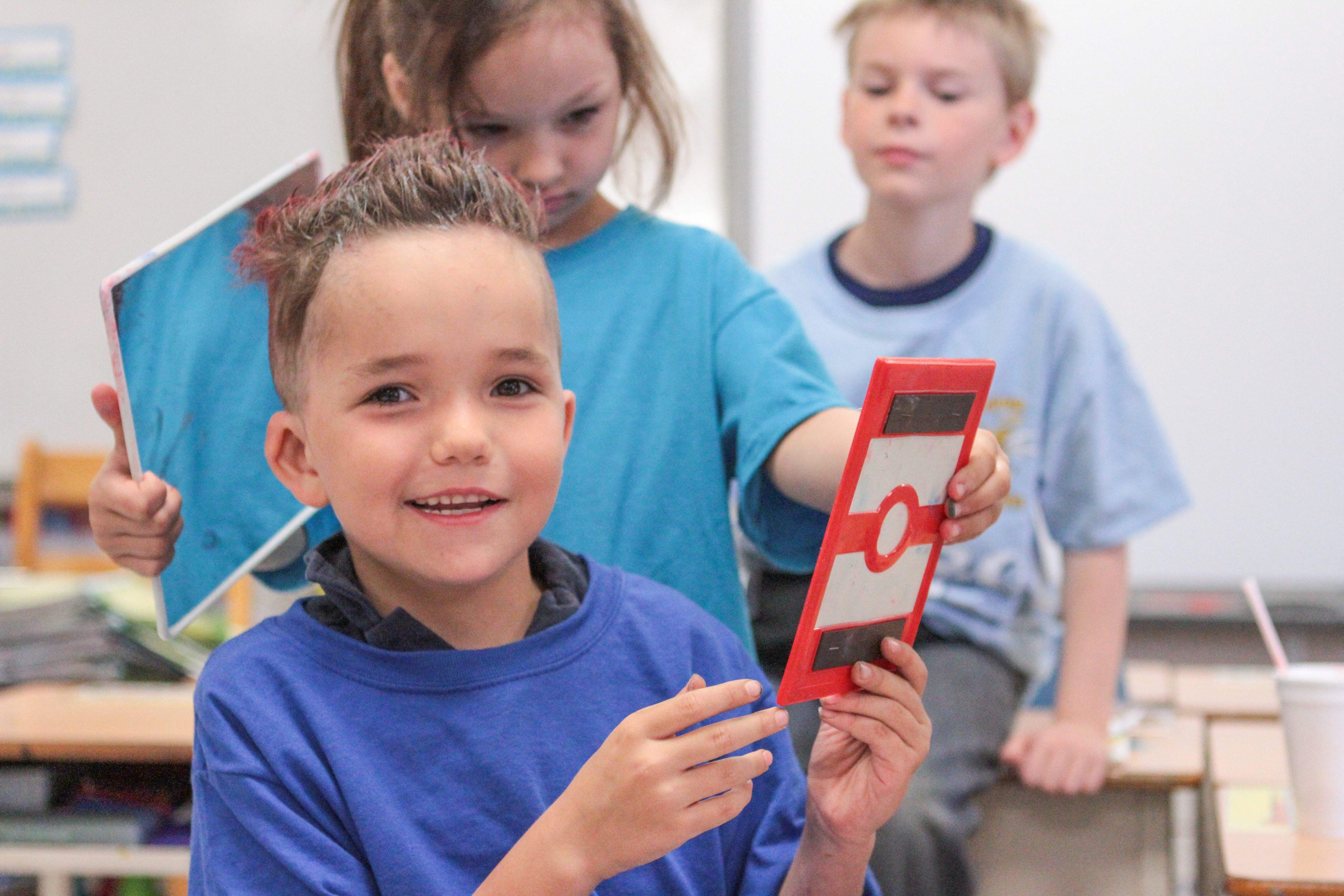 UNIQUE LEARNING - Zachary Coker-Steel gets a new hairdo complete with coloured hair gel at the spa