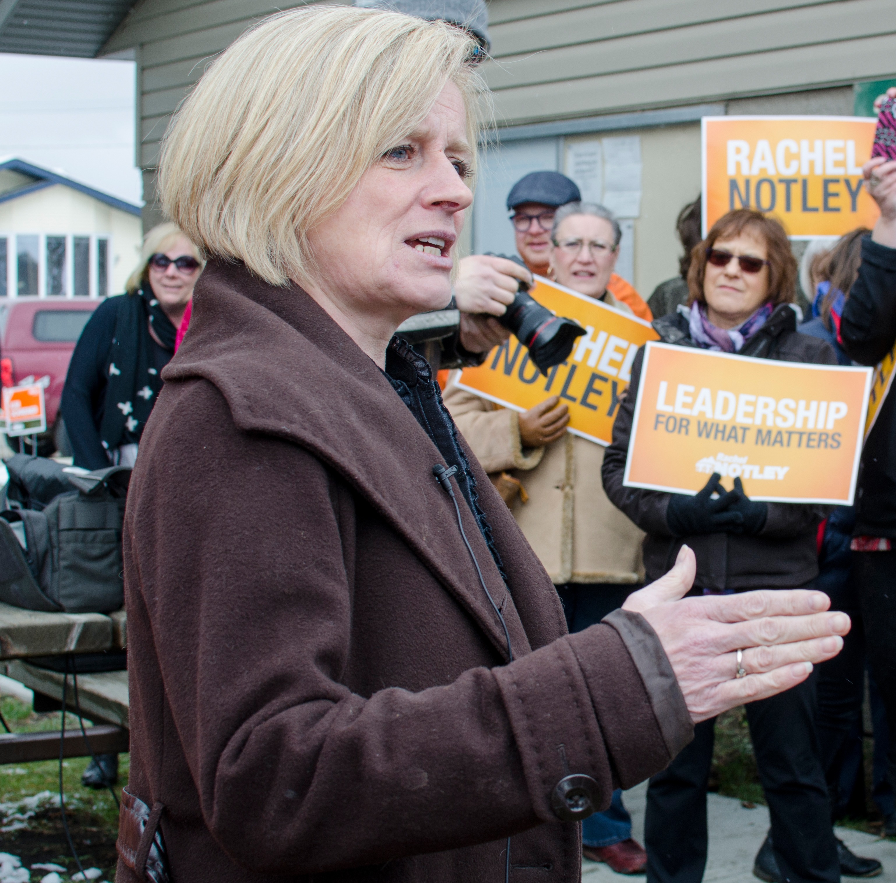 MILESTONE – Newly-elected Premier Rachel Notley is pictured here during a recent visit to Red Deer.